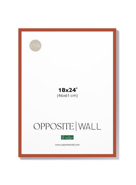 Cadre en bois massif — Terre cuite, 18 x 24 po | 46 x 61 cm