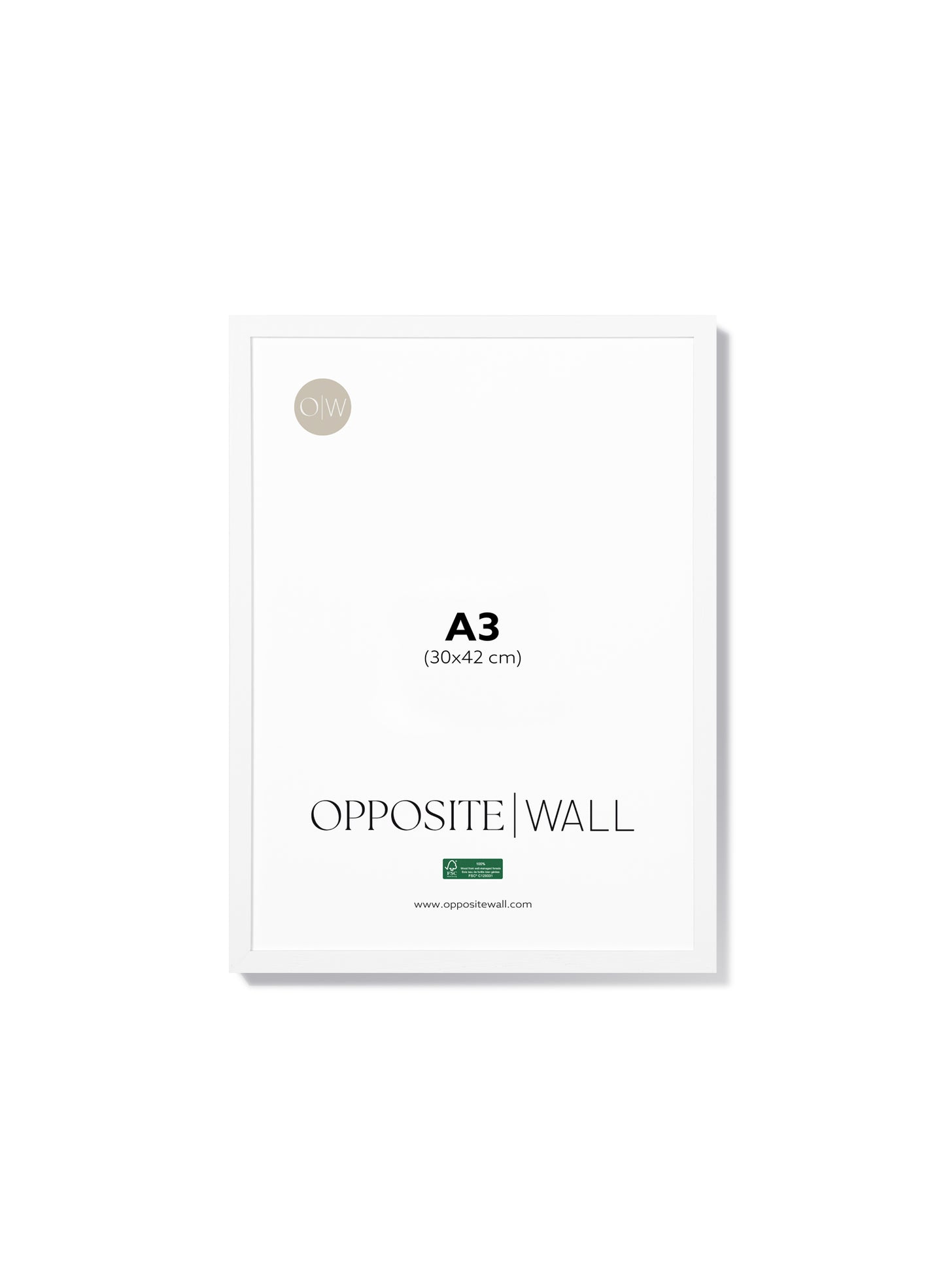 Cadre en chêne blanc, A3 | 30 x 42 cm