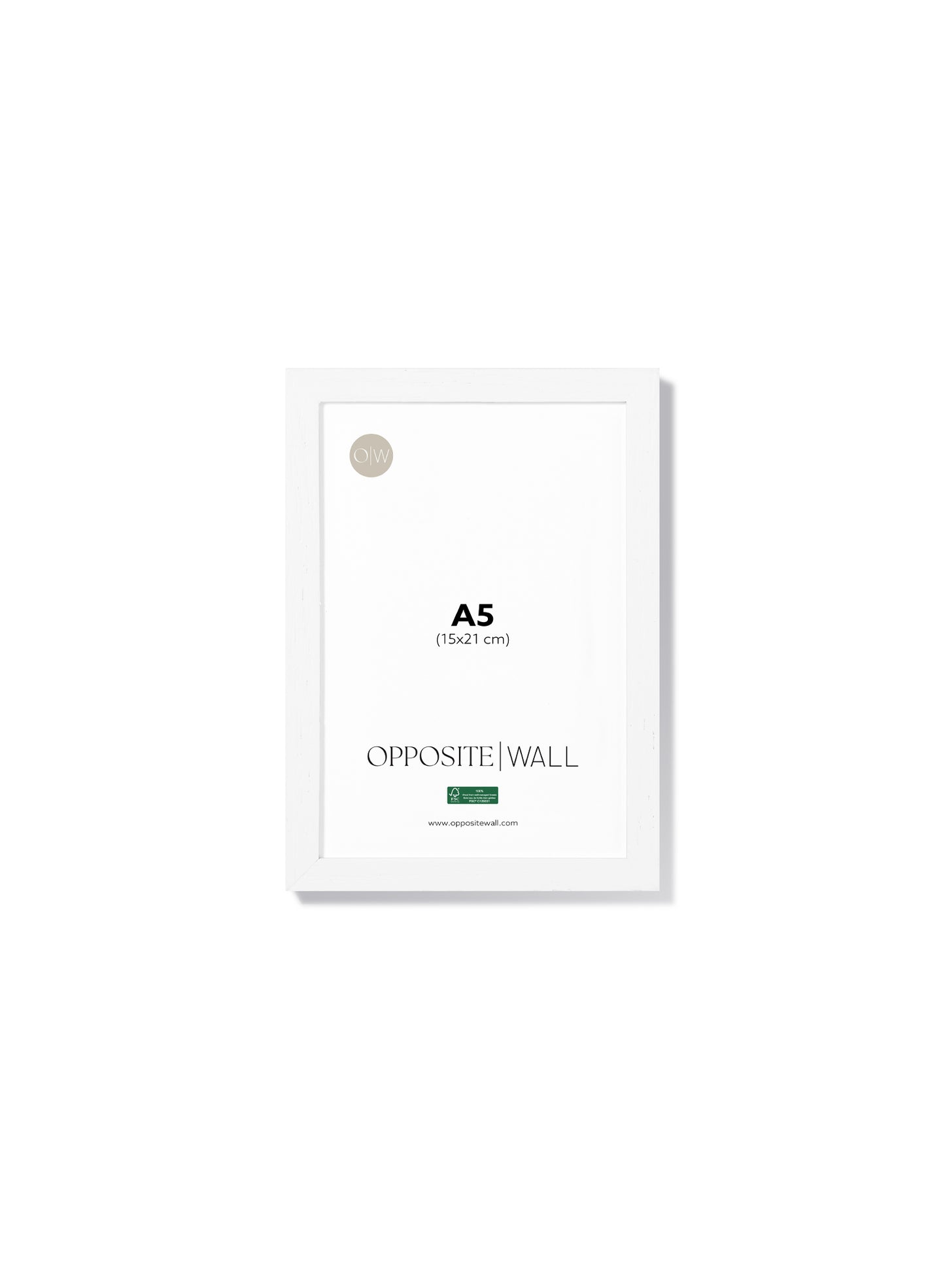 Cadre en chêne blanc, A5 | 15 x 21 cm