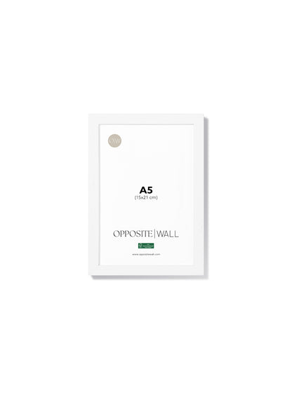 Cadre en chêne blanc, A5 | 15 x 21 cm