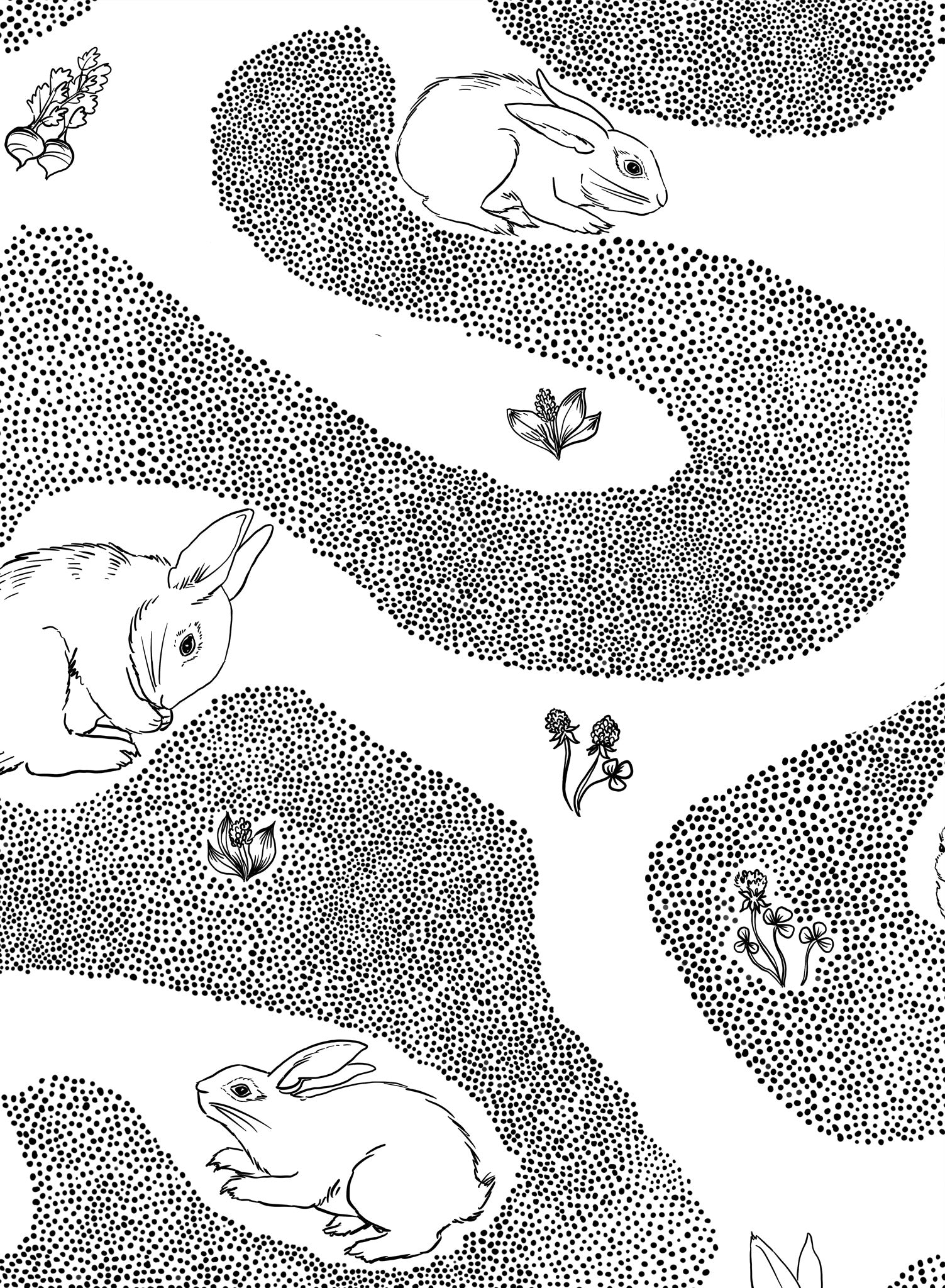 Bunny Burrow Wallpaper by Opposite Wall