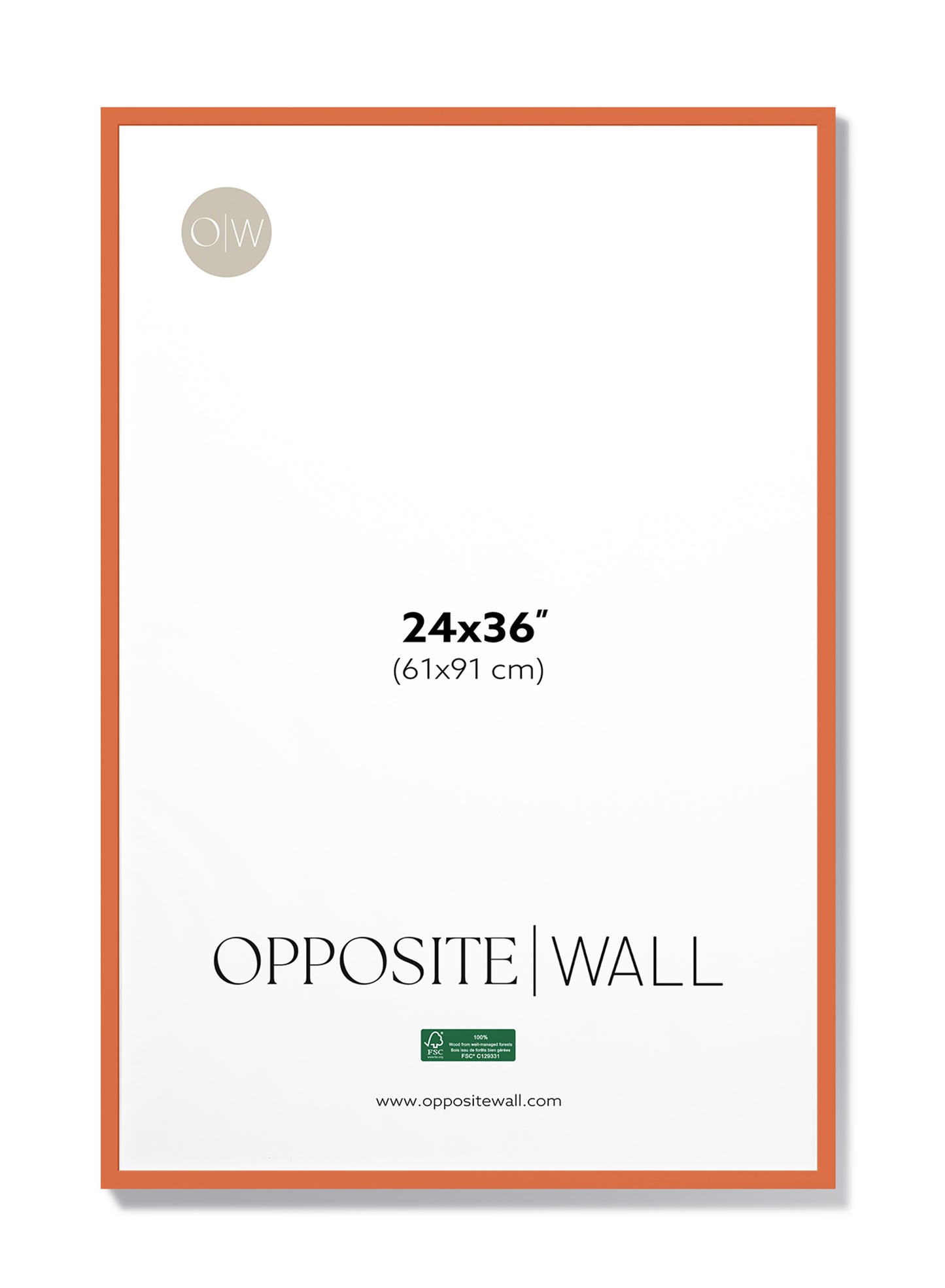 Cadre en bois massif — Corail, 24 x 36 po | 61 x 91 cm