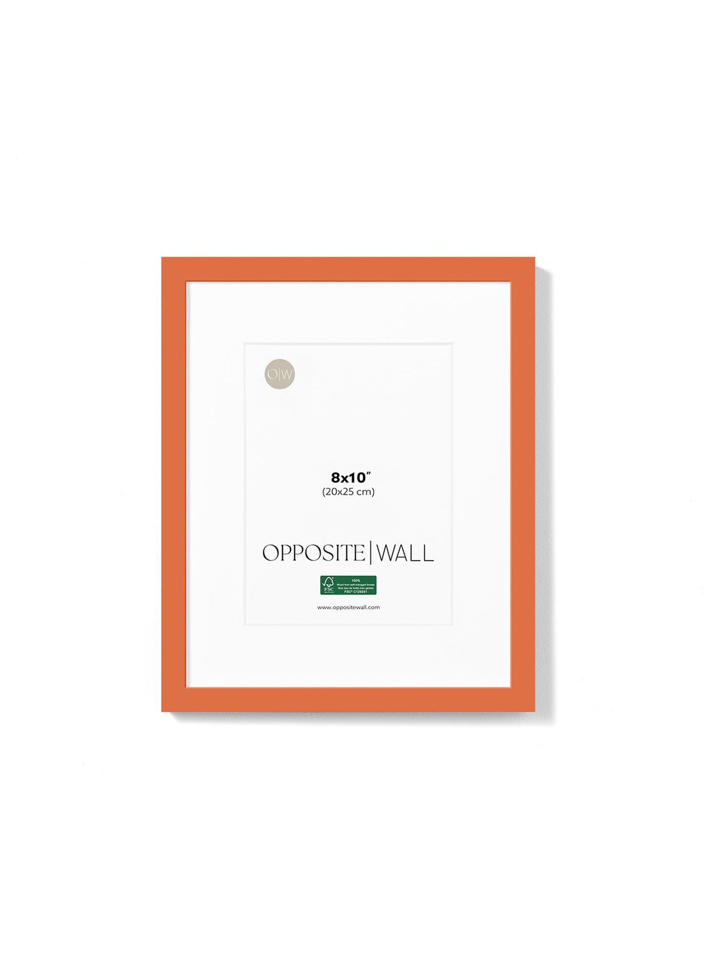 Cadre en bois massif — Corail, 8 x 10 po | 20 x 25 cm