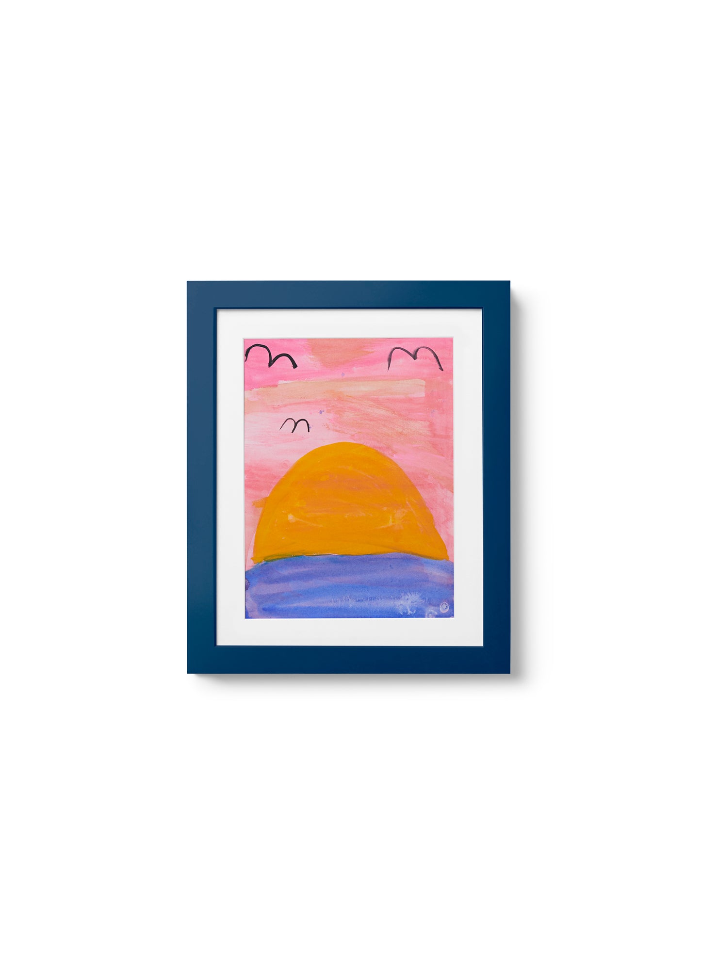 Kids Art Frame in Blue Solid Wood, 8.5x11 in | 22x28 cm