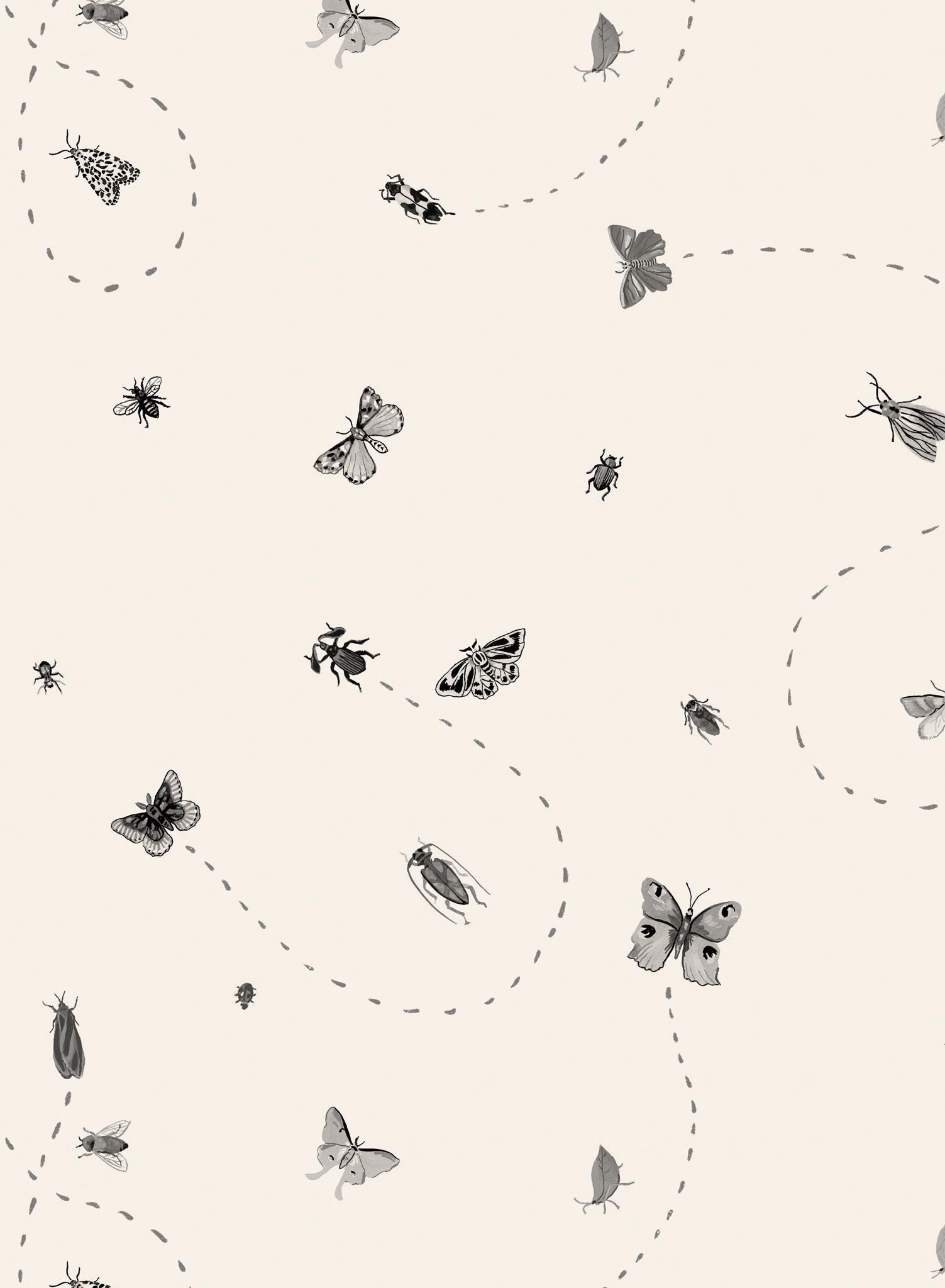 Itsy Bitsy is a Minimalist wallpaper by Opposite Wall of their favourite bugs.