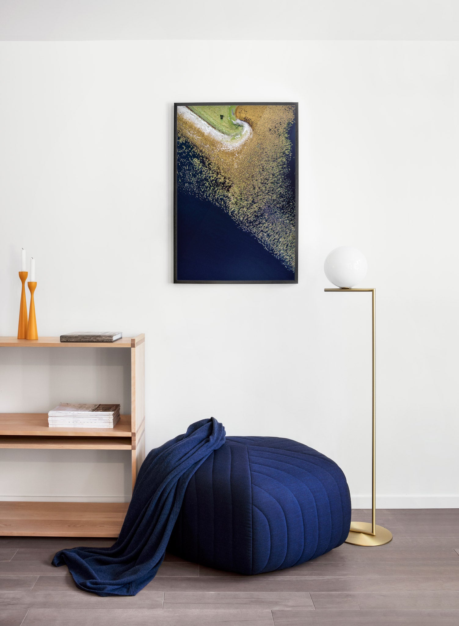 Birdview modern minimalist photography poster by Opposite Wall - Living room pouf