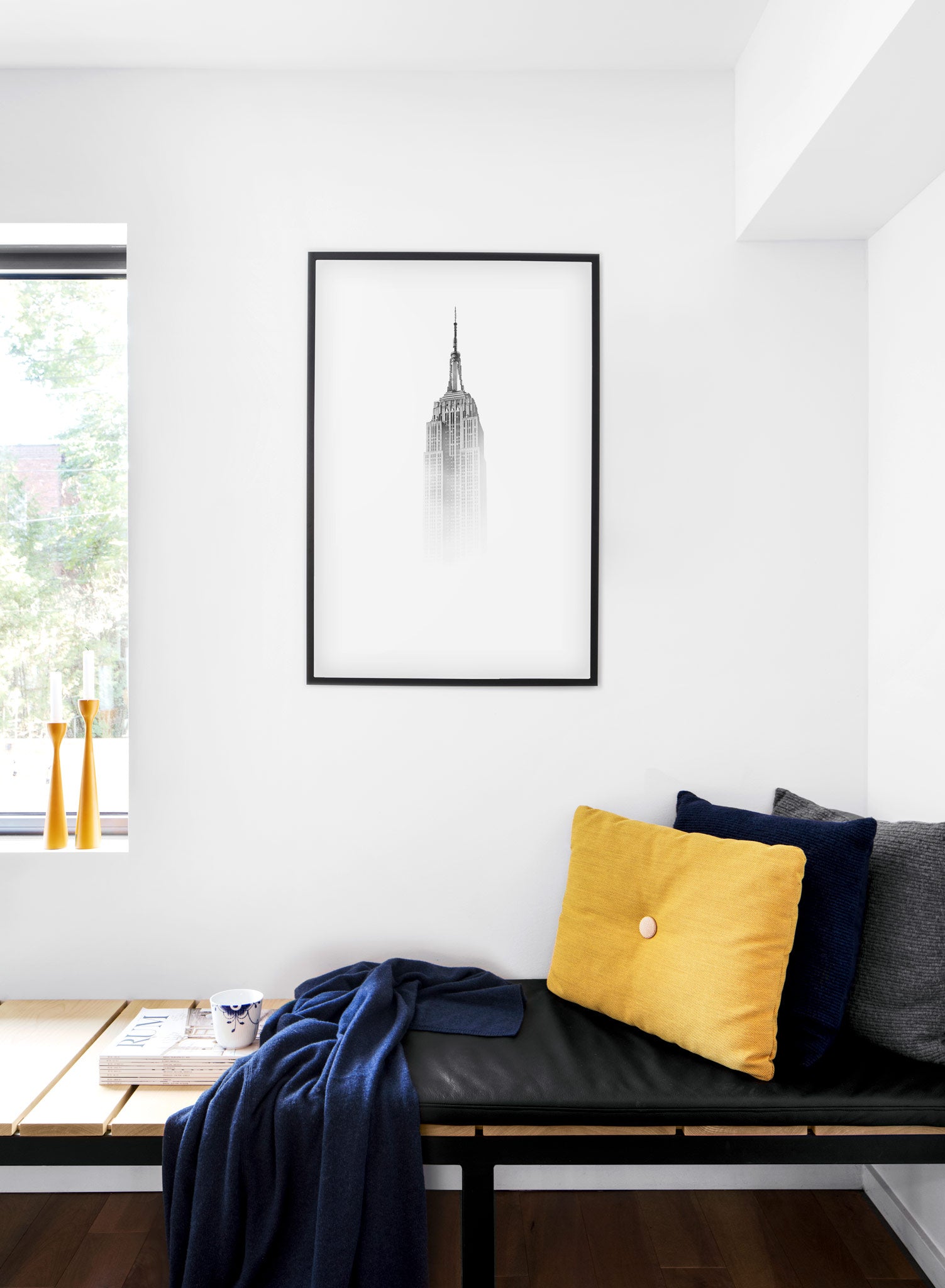 Scandinavian poster by Opposite Wall with black and white Icon photo art print - Cozy living nook