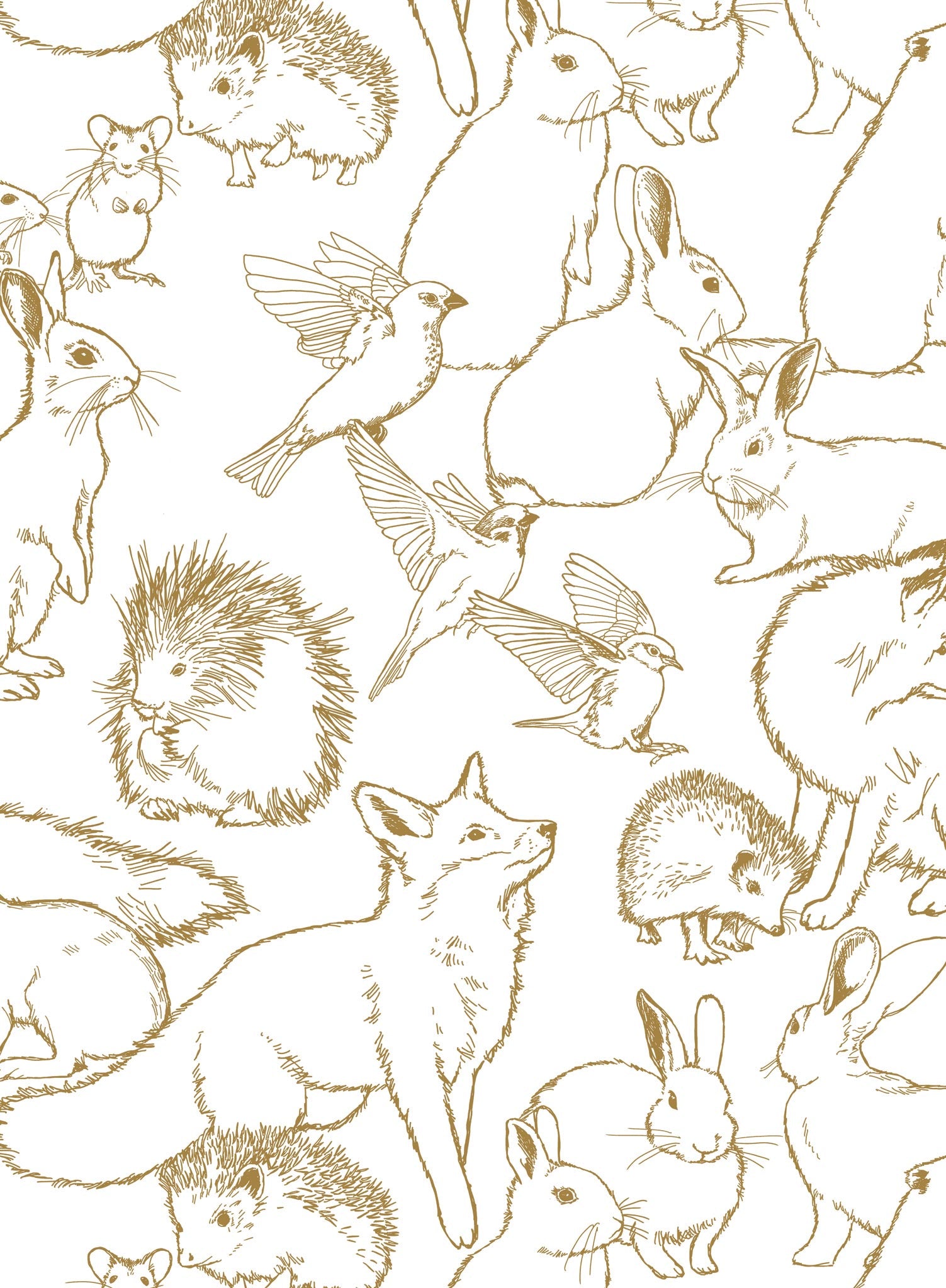 Hundred Acre Wood ia a Minimalist wallpaper by Opposite Wall of a small animals of the forest