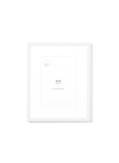 Scandinavian white aluminum metal frame by Opposite Wall - Front of the frame - Size 8x10 inches