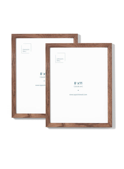 Scandinavian dark oak frame duo by Opposite Wall - Front of the frame - Size 8.5x11