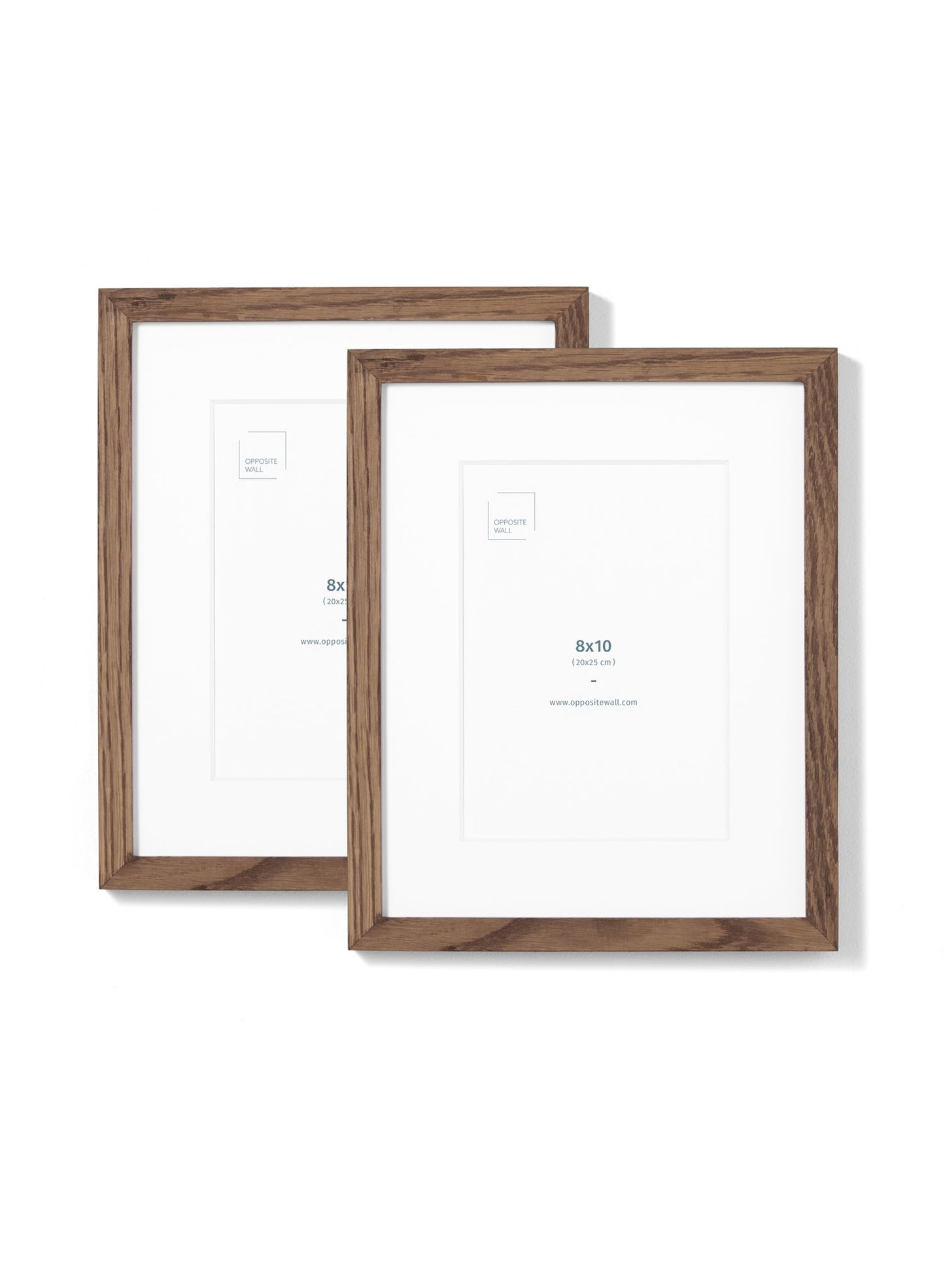 Scandinavian dark oak frame duo by Opposite Wall - Front of the frame - Size 8x10