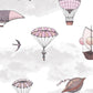 Fantastic Voyages is a minimalist wallpaper by Opposite Wall of a flying planes & hot air balloon