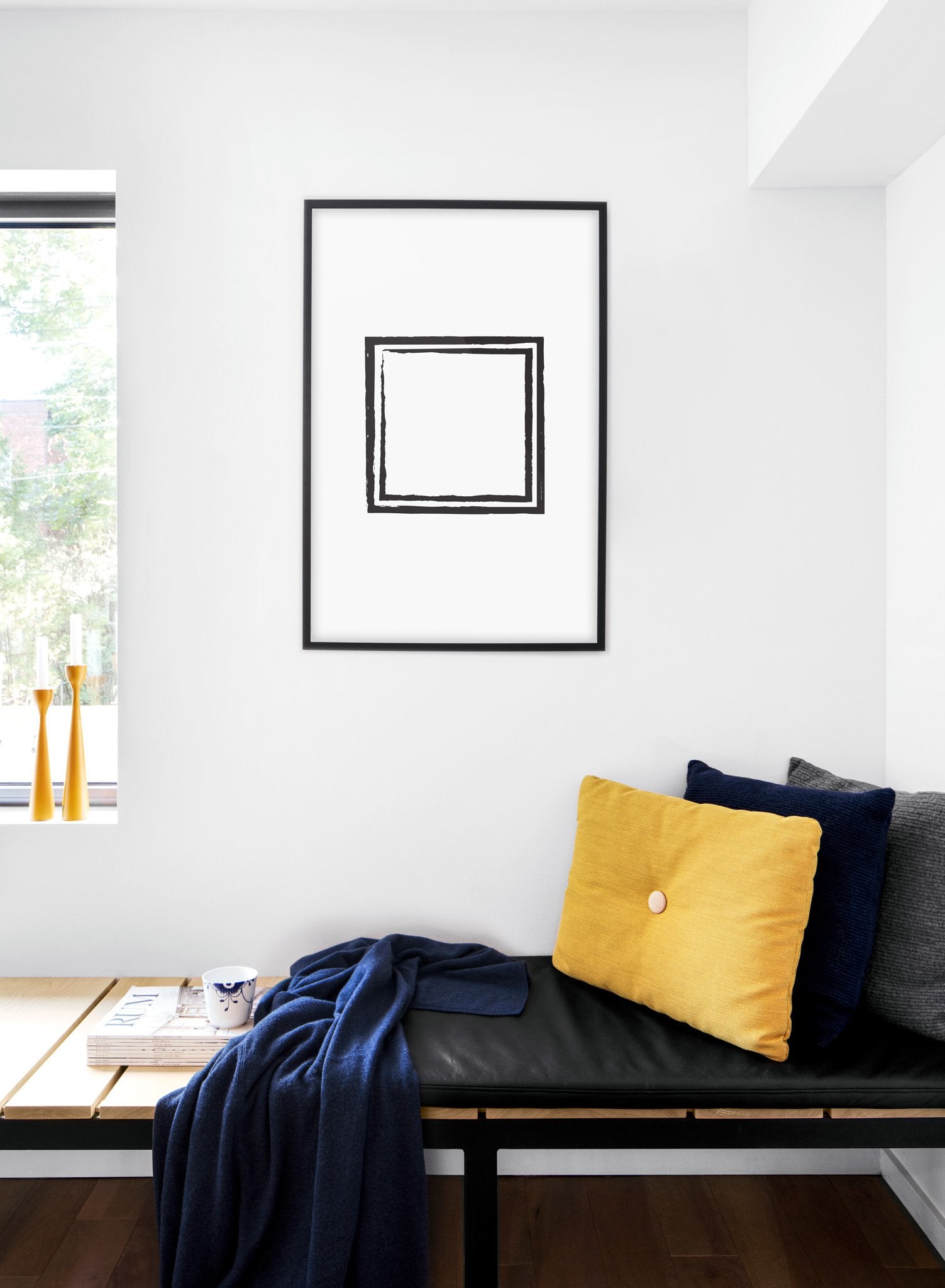 Scandinavian poster by Opposite Wall with Black Square hand-made art design - Cozy living room nook