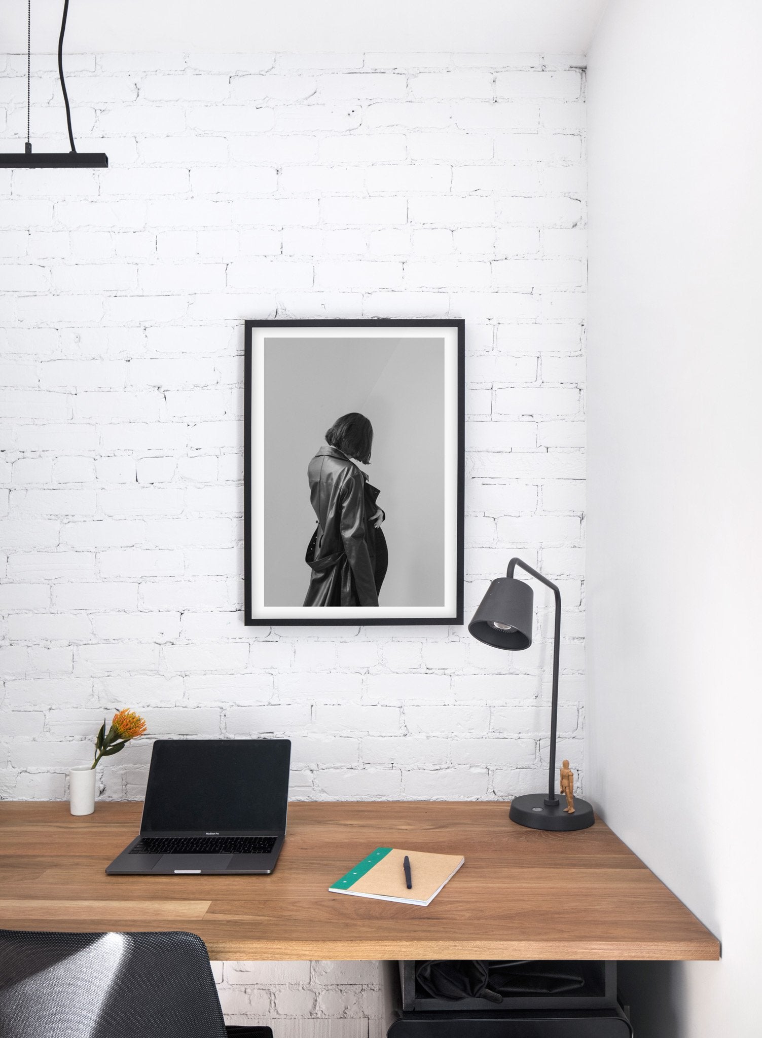 Modern minimalist poster by Opposite Wall with black and white fashion woman  - Home personal office
