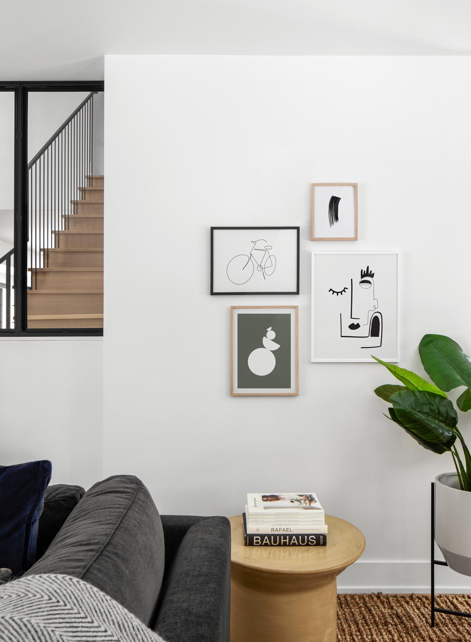 Scandinavian poster by Opposite Wall with abstract line art illustration - Gallery wall - Living room