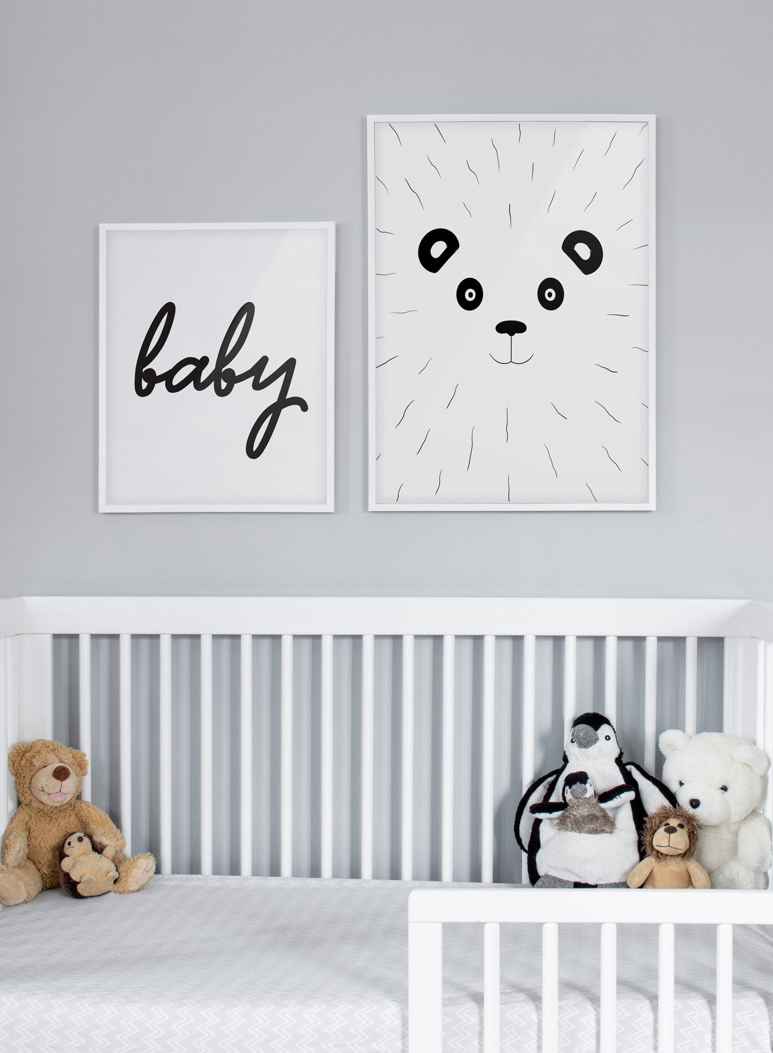 Modern minimalist poster by Opposite Wall with an illustration of a panda - kids collection - nursery