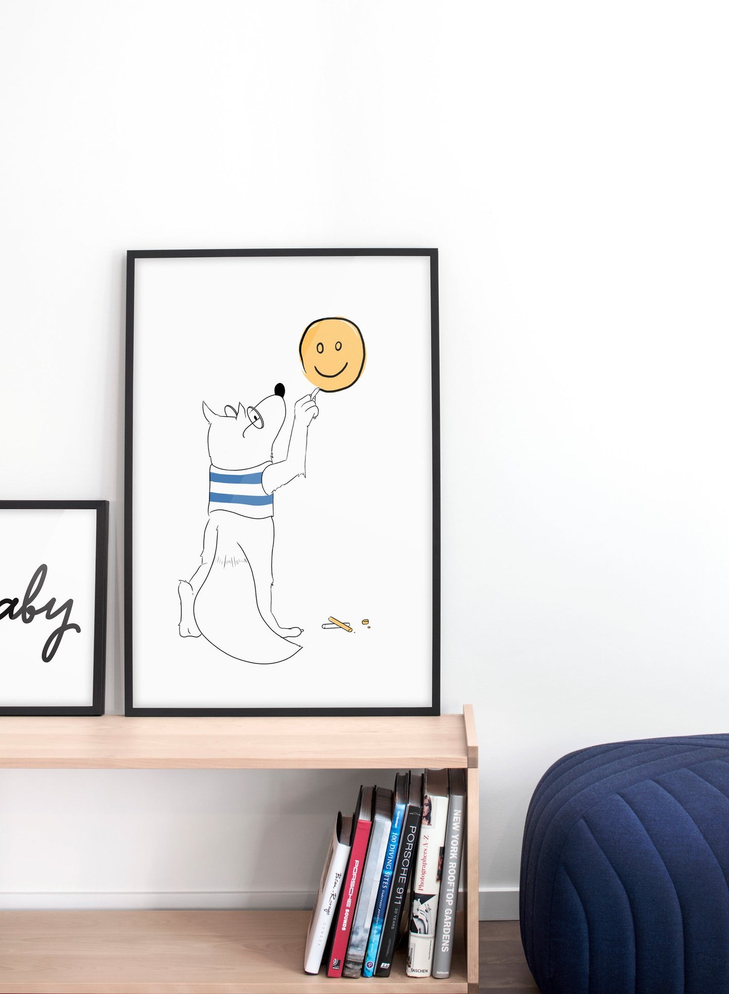 Modern minimalist poster by Opposite Wall with fox illustration  - kids collection
