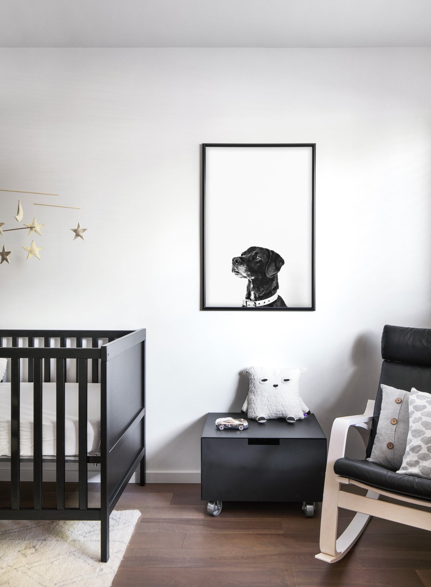 Modern minimalist poster by Opposite Wall with a photo of a dog - kids collection - nursery