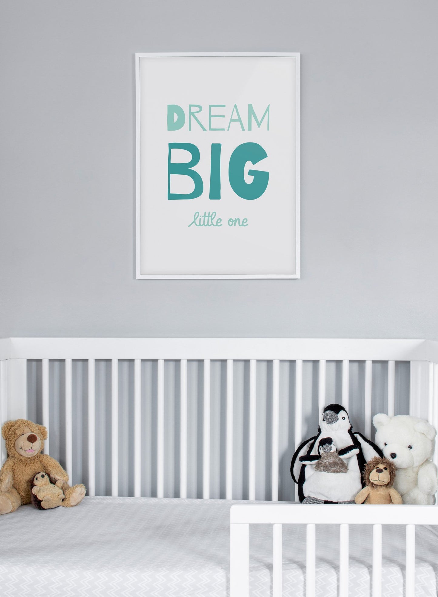 Modern minimalist poster by Opposite Wall with typography Dream Big - kids collection - nursery