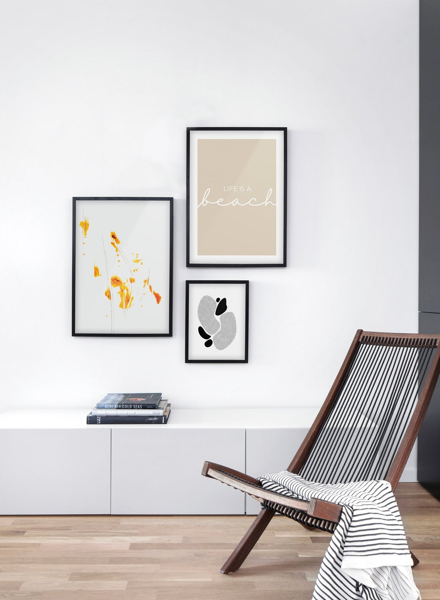 Bursts of Orange modern minimalist photography poster by Opposite Wall - Living room