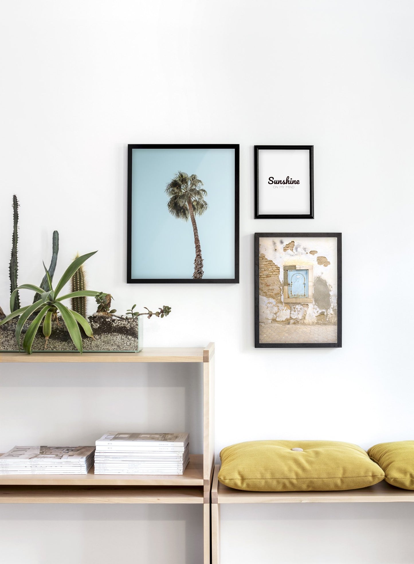 Palm Tree modern minimalist photography poster by Opposite Wall - Living room - Trio