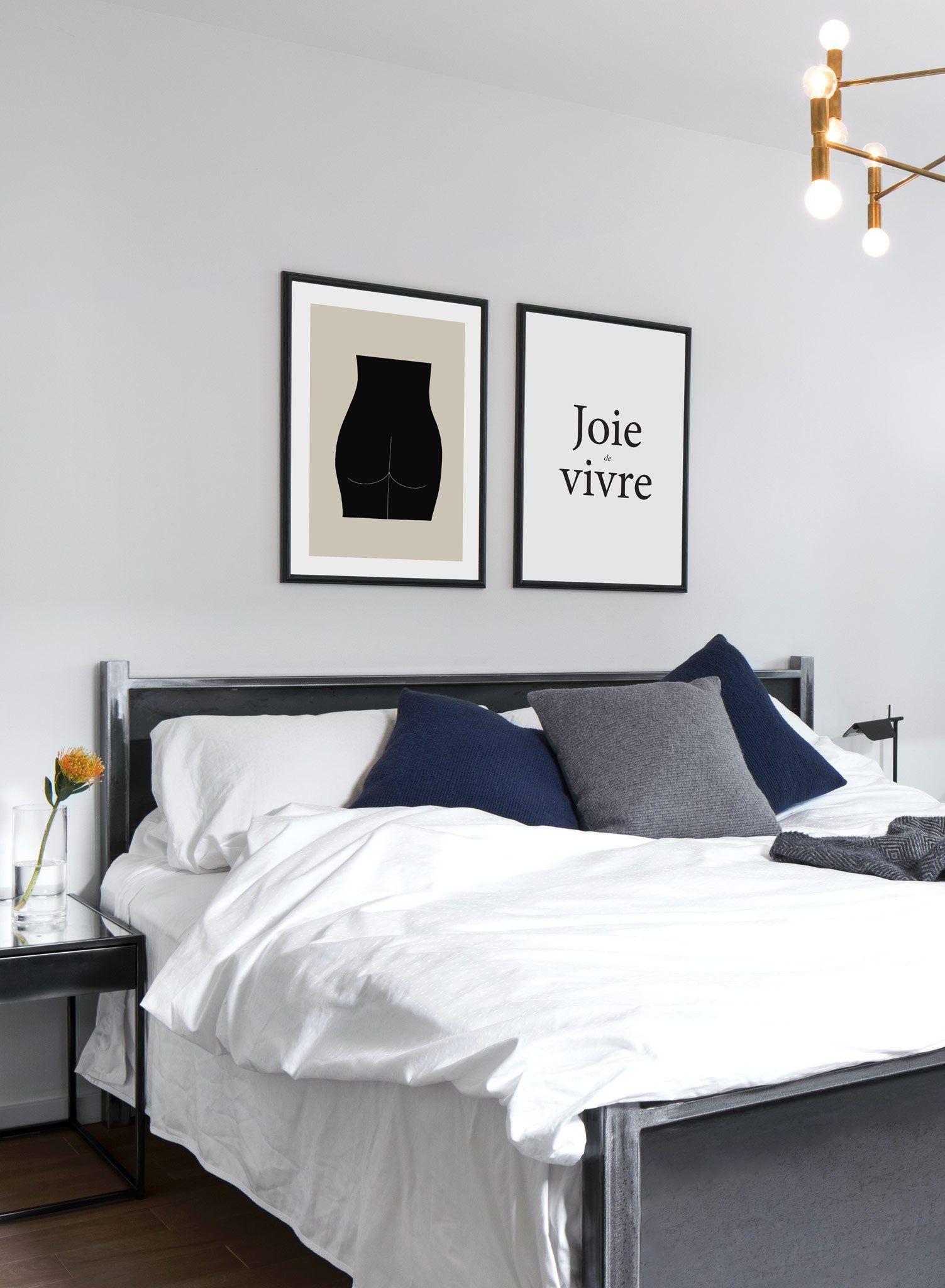 Modern minimalist poster by Opposite Wall with abstract illustration of Posterior - Gallery wall - Bedroom
