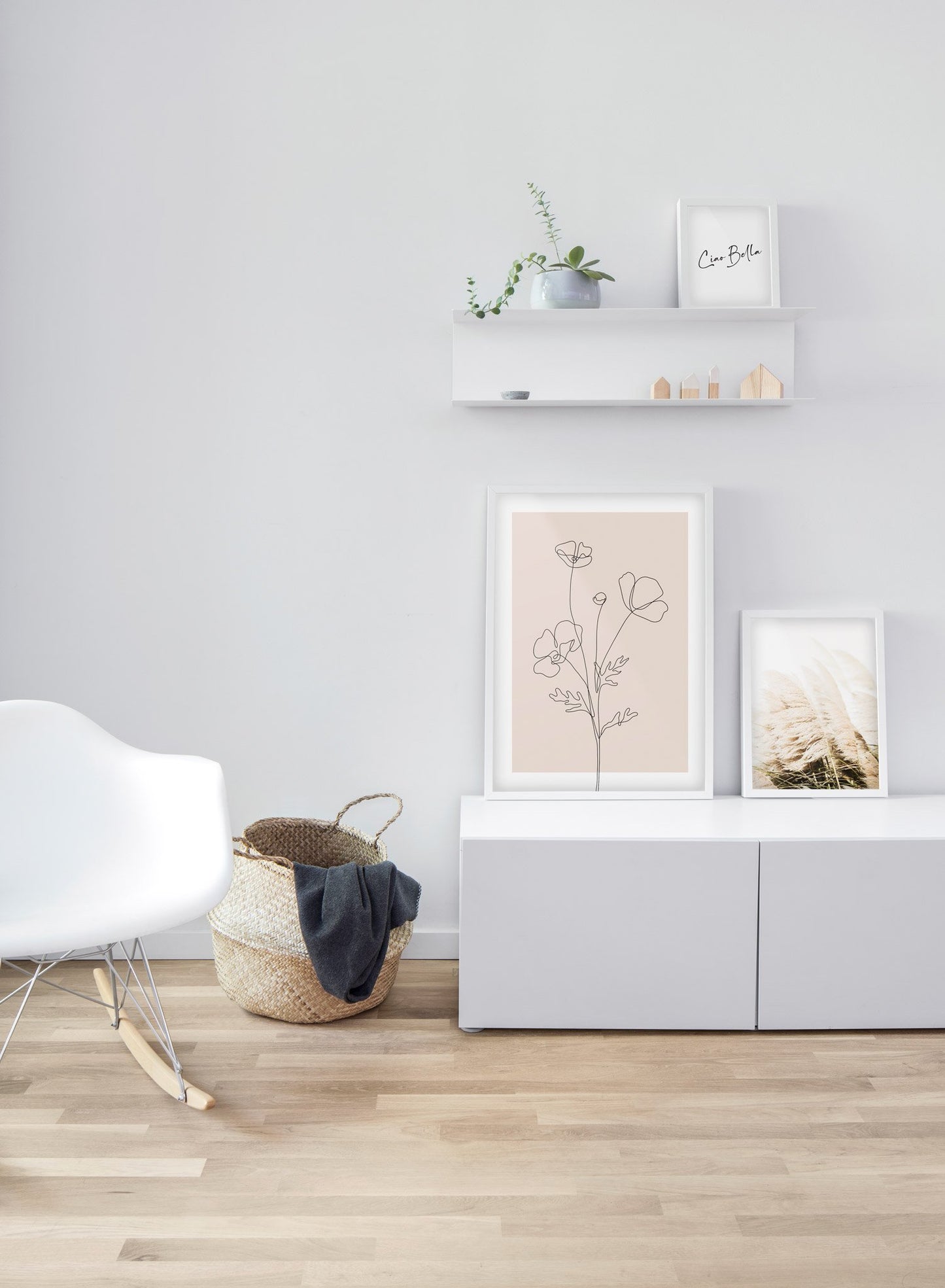 Blowing Grasses modern minimalist photography poster by Opposite Wall - Living room
