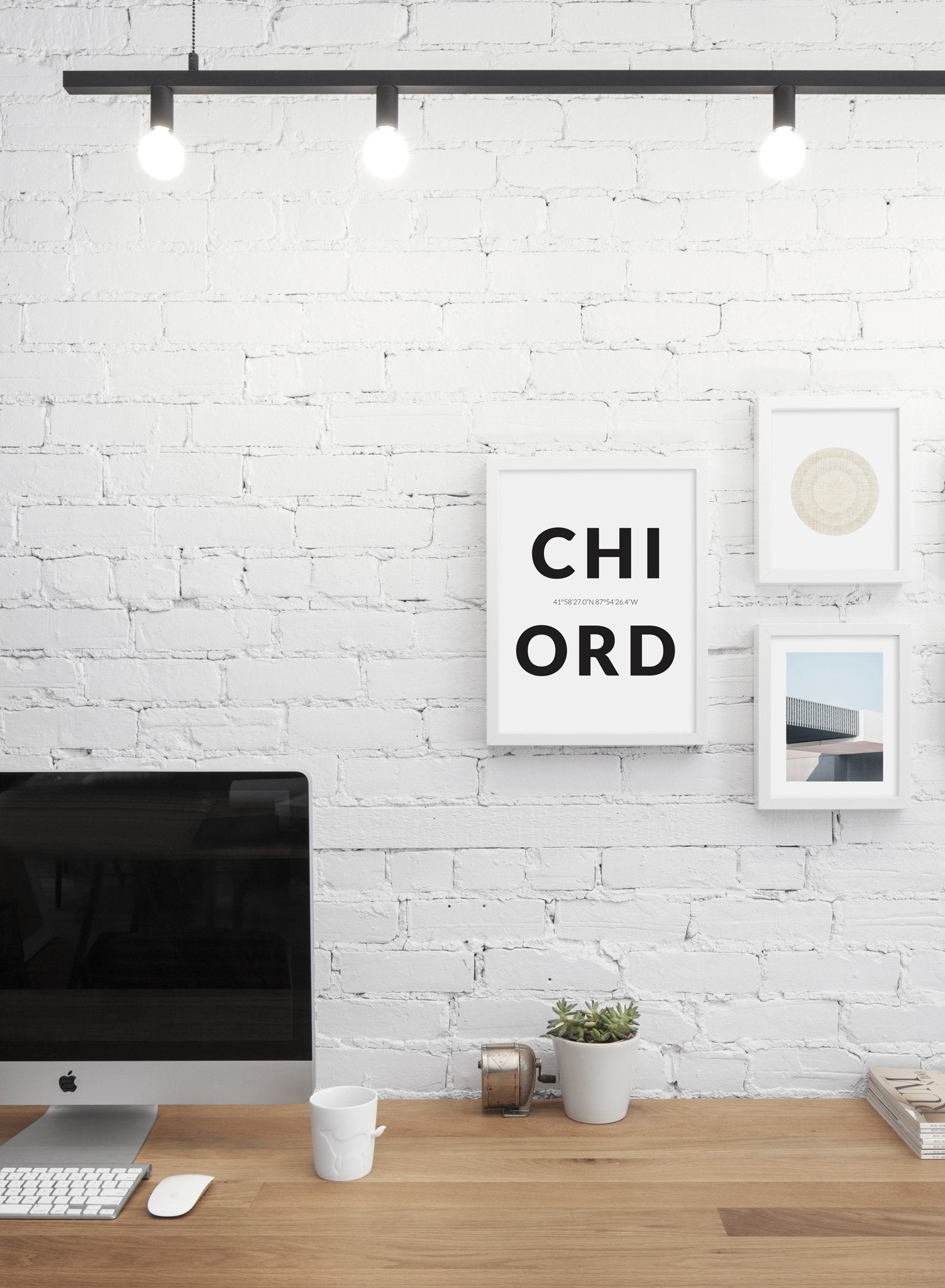 Destination: Chicago modern minimalist photography poster by Opposite Wall - Office Desk