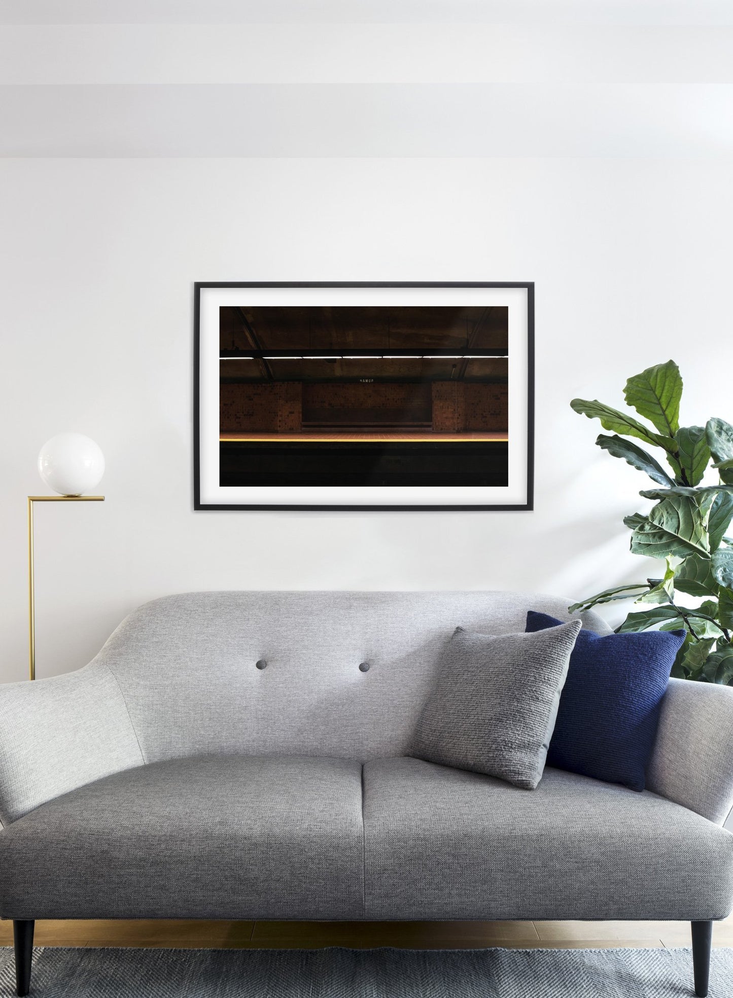 Namur Station modern minimalist photography poster by Opposite Wall - Living room