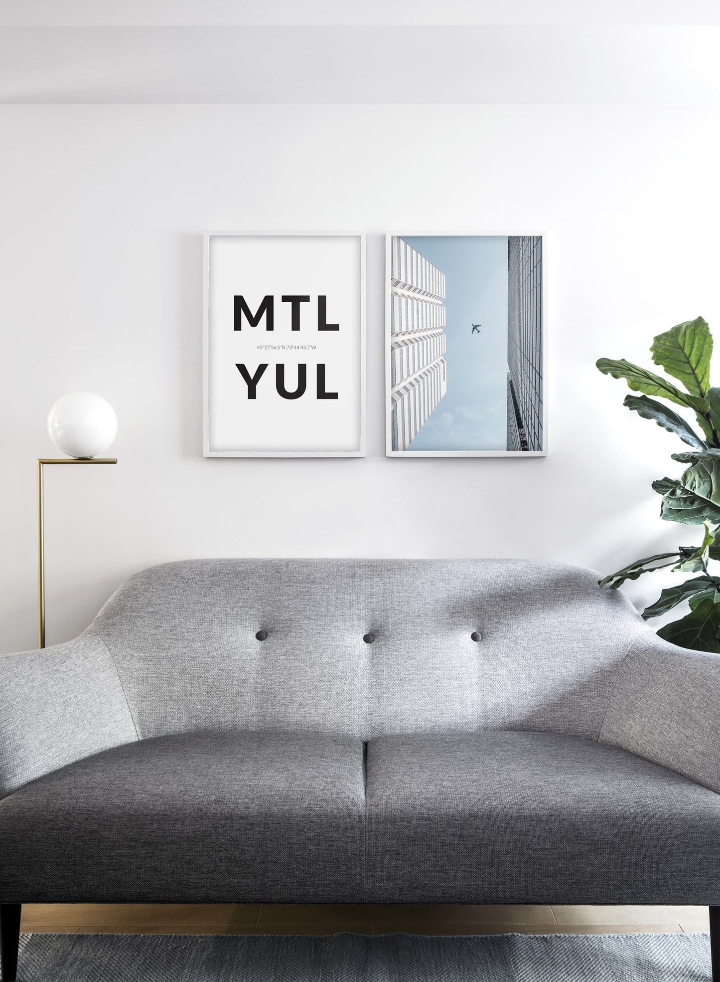 Flyover modern minimalist photography poster by Opposite Wall - Living room