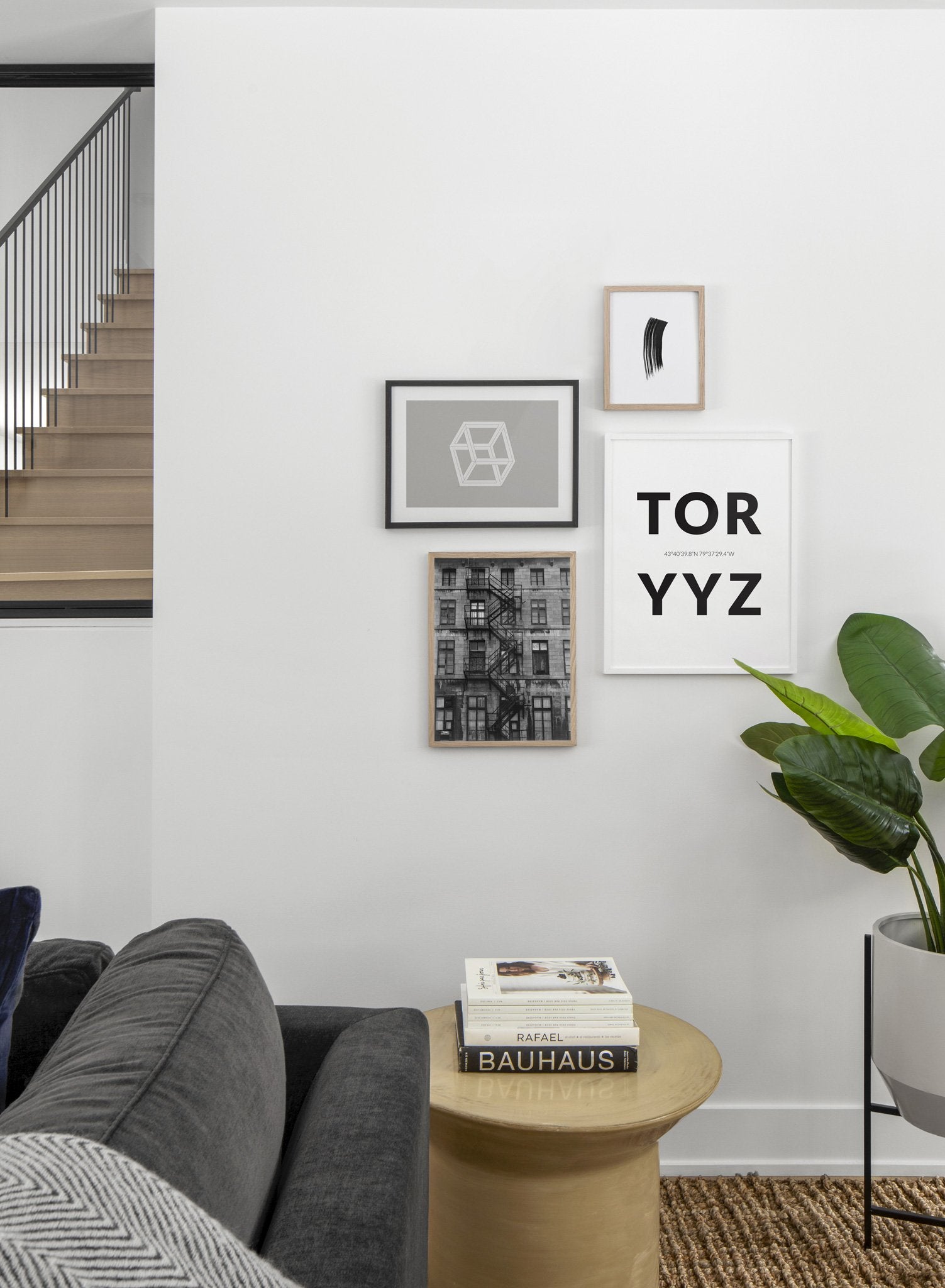 Minimalist design poster by Opposite Wall with airport code Toronto YYZ - Living room