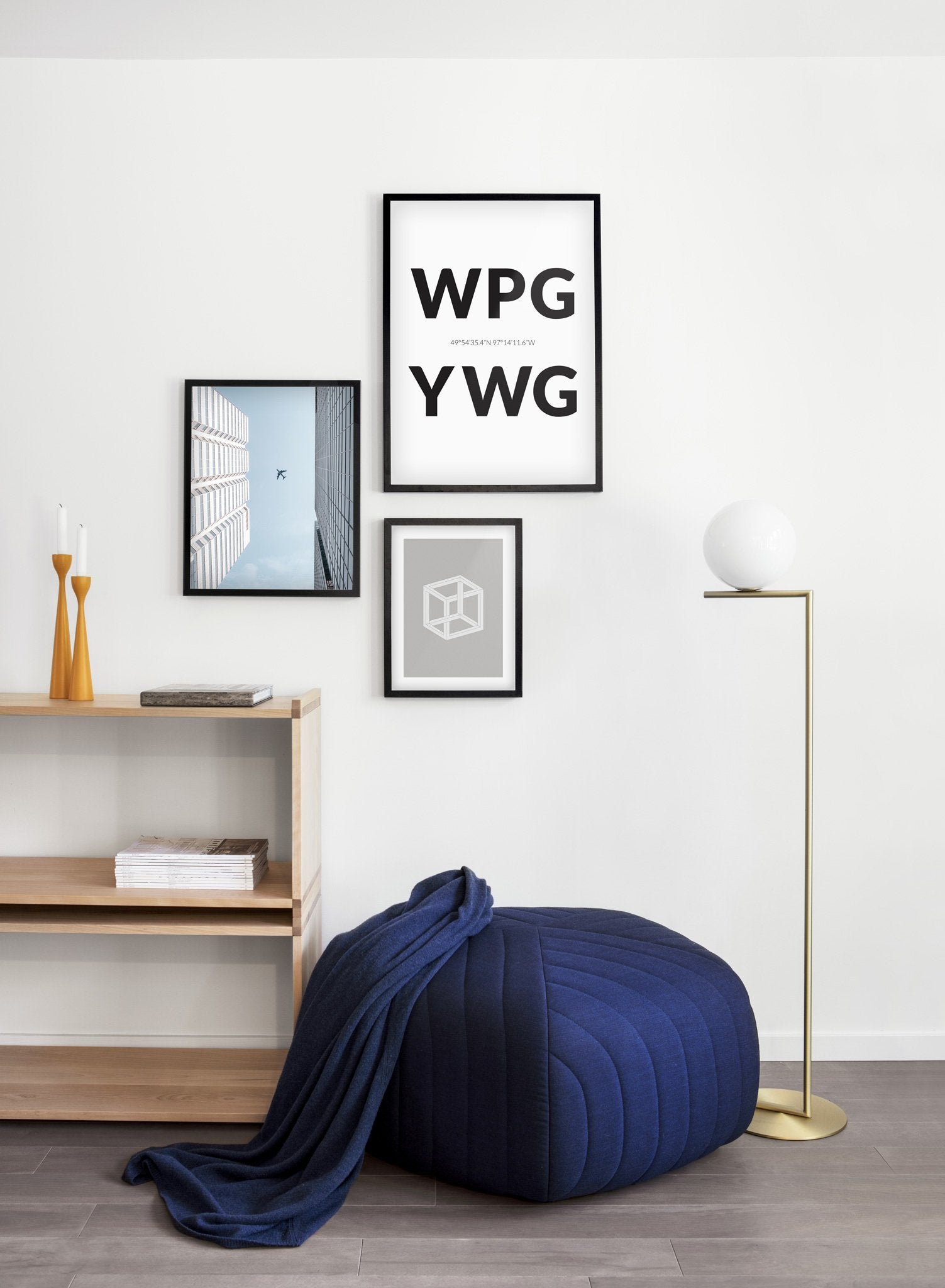 Destination: Winnipeg modern minimalist photography poster by Opposite Wall - Living room