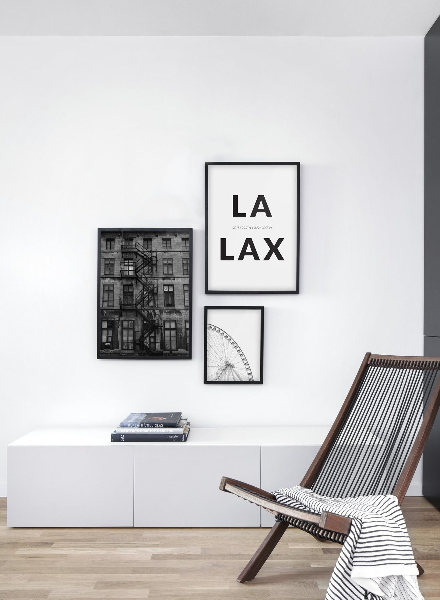 Destination: L.A. modern minimalist photography poster by Opposite Wall - Living room