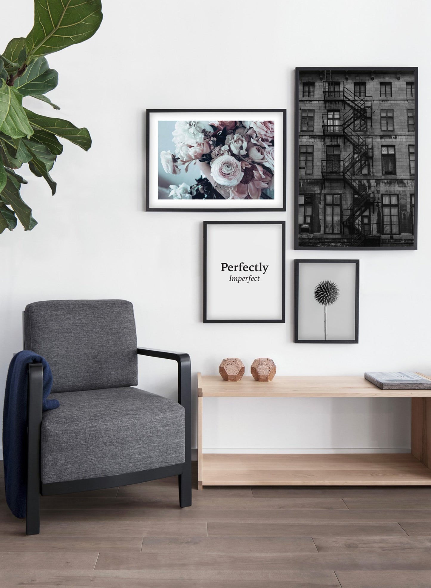 Bouquet modern minimalist floral photography poster by Opposite Wall - Living Room - Quad