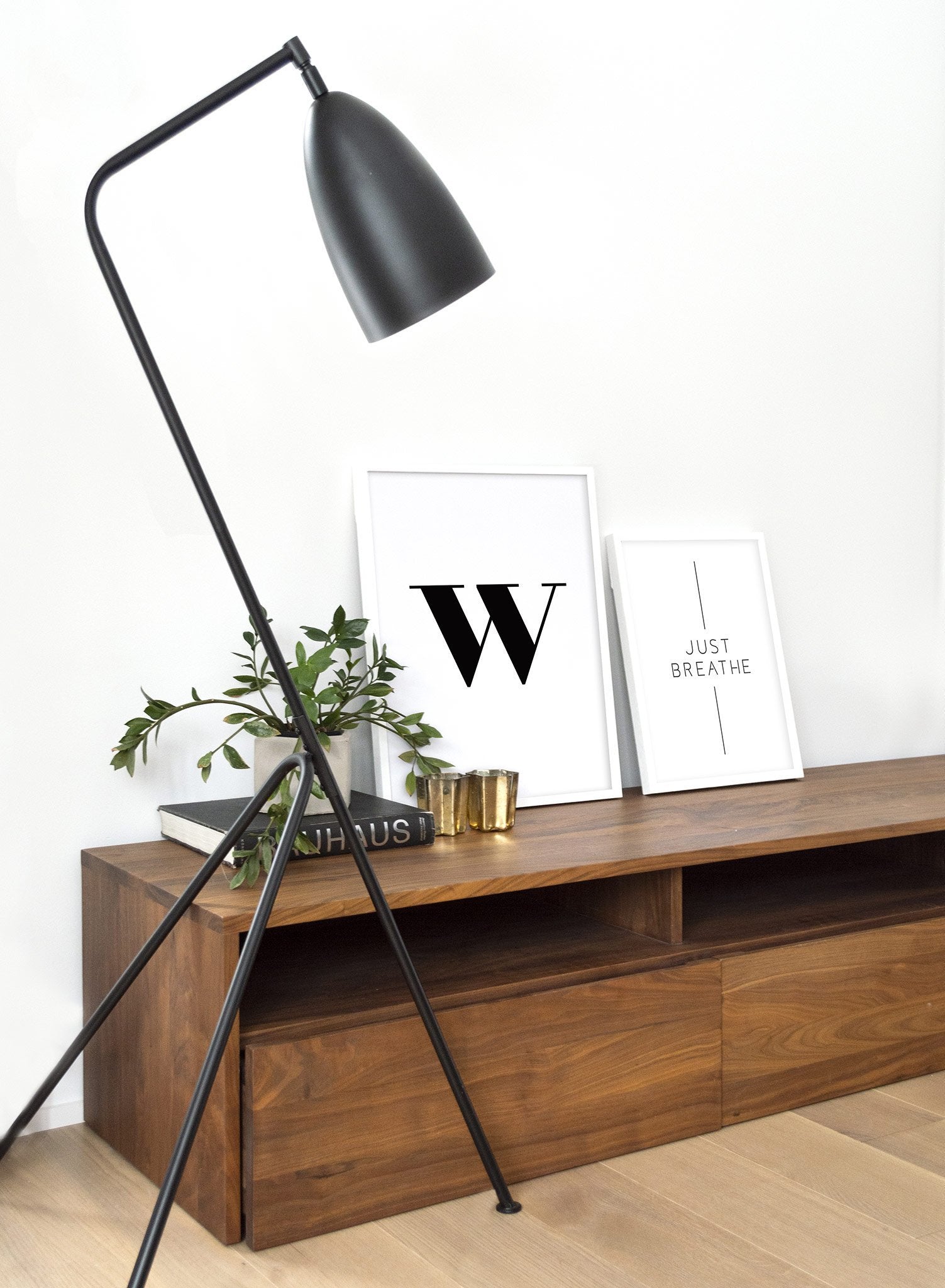 Lowercase Letter W Graphic Typography Poster | Buy at Opposite Wall