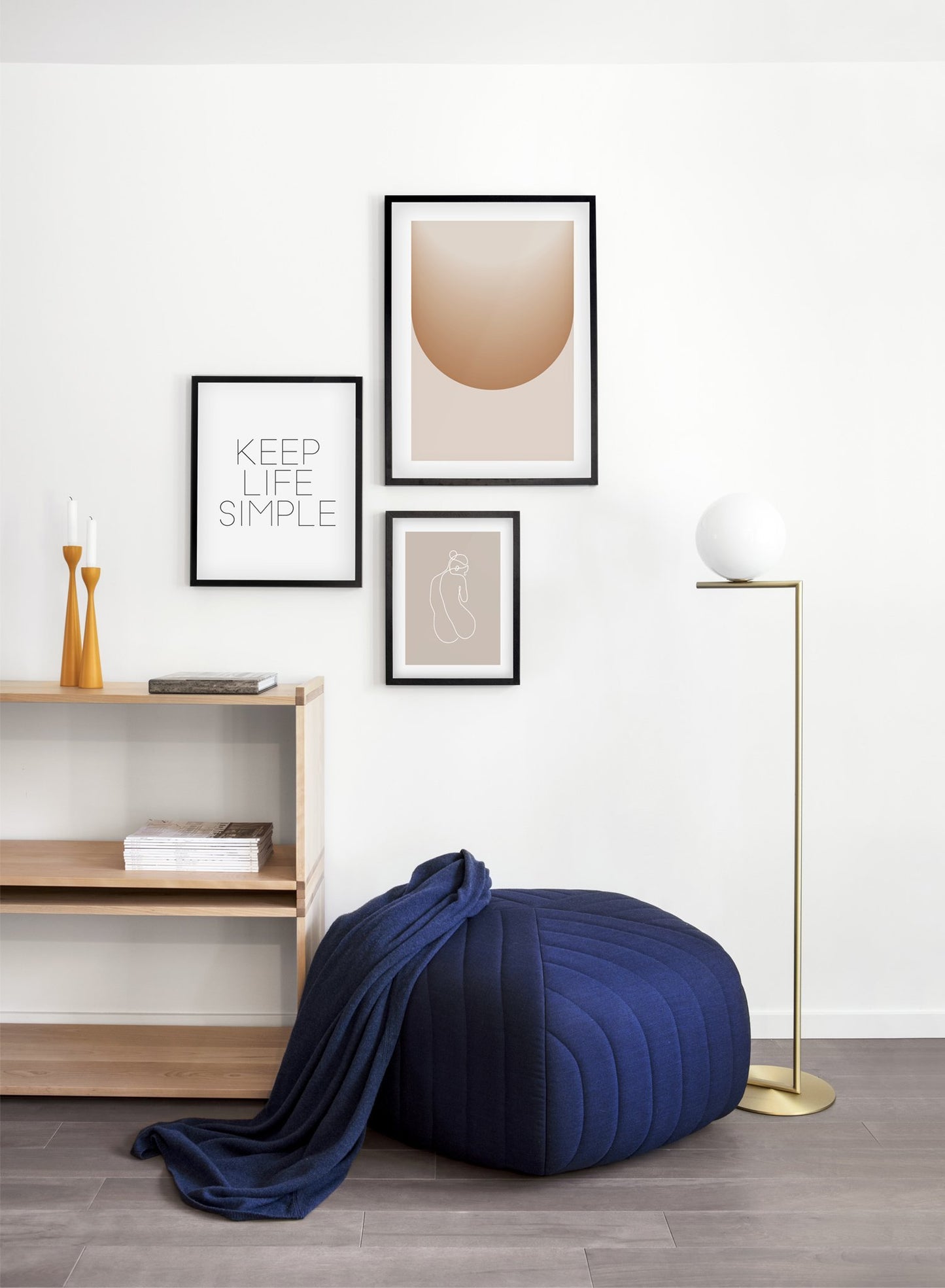 Wake Me Up modern minimalist abstract design poster by Opposite Wall - Entryway - Trio