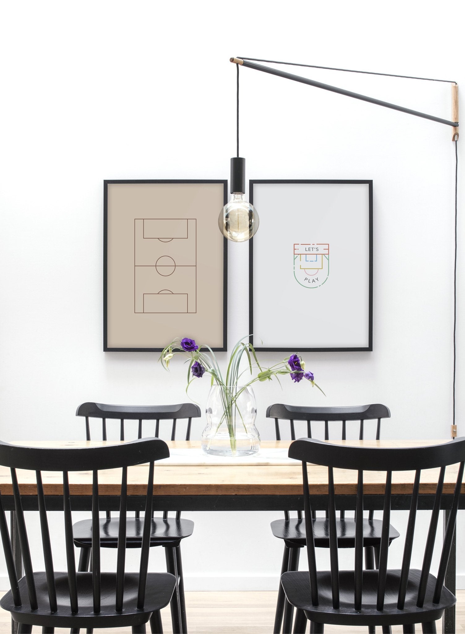 Goal modern minimalist abstract design poster by Opposite Wall - Dining Room - Duo