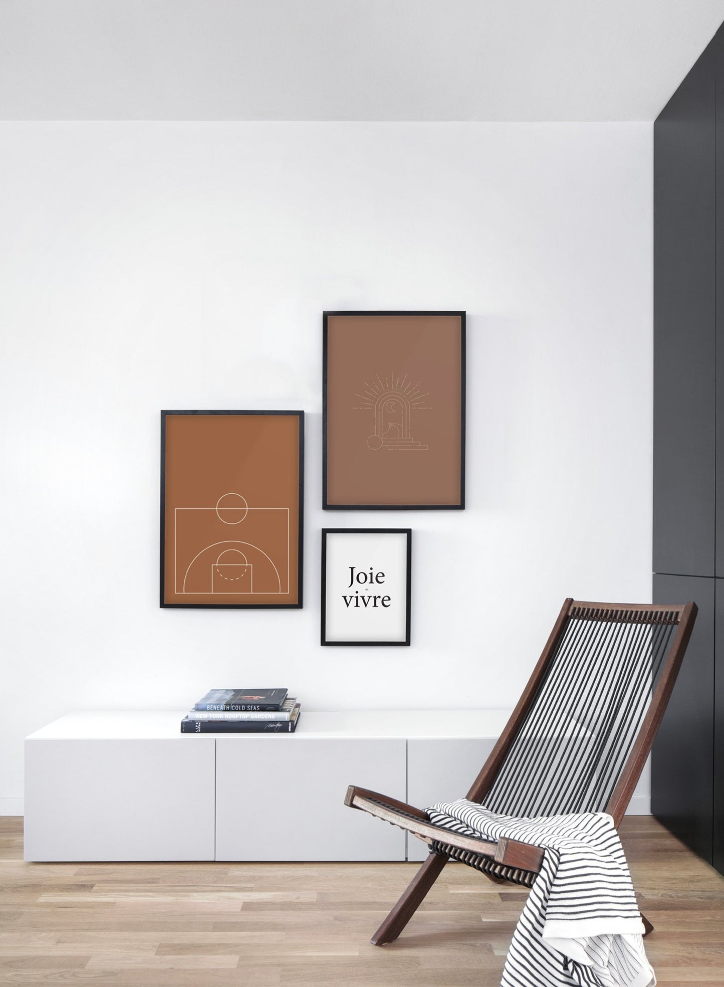 Courtside modern minimalist abstract design poster by Opposite Wall - Living room