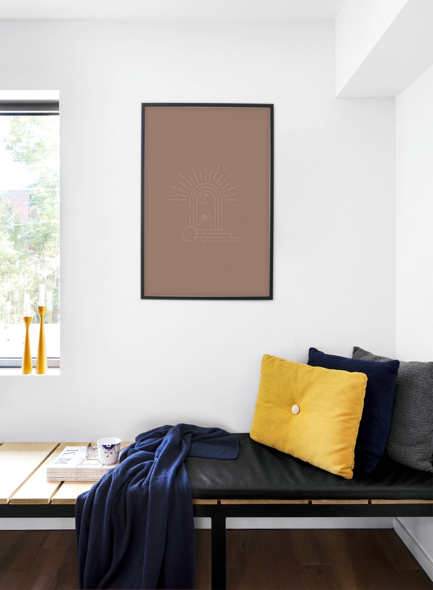 Take Me To The Moon modern minimalist abstract design poster by Opposite Wall - Bedroom