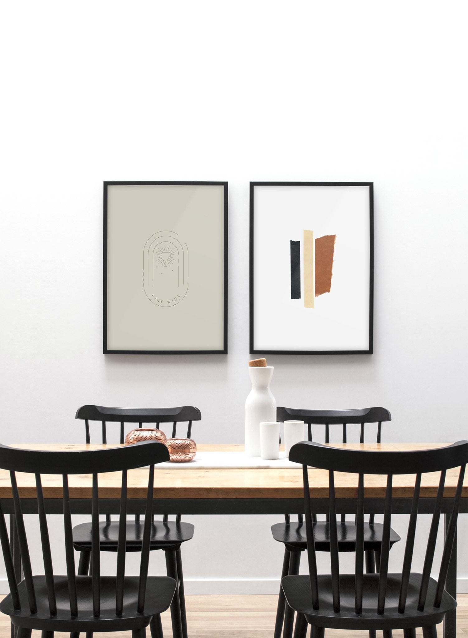 Fine Wine modern minimalist abstract design poster by Opposite Wall - Dining Room