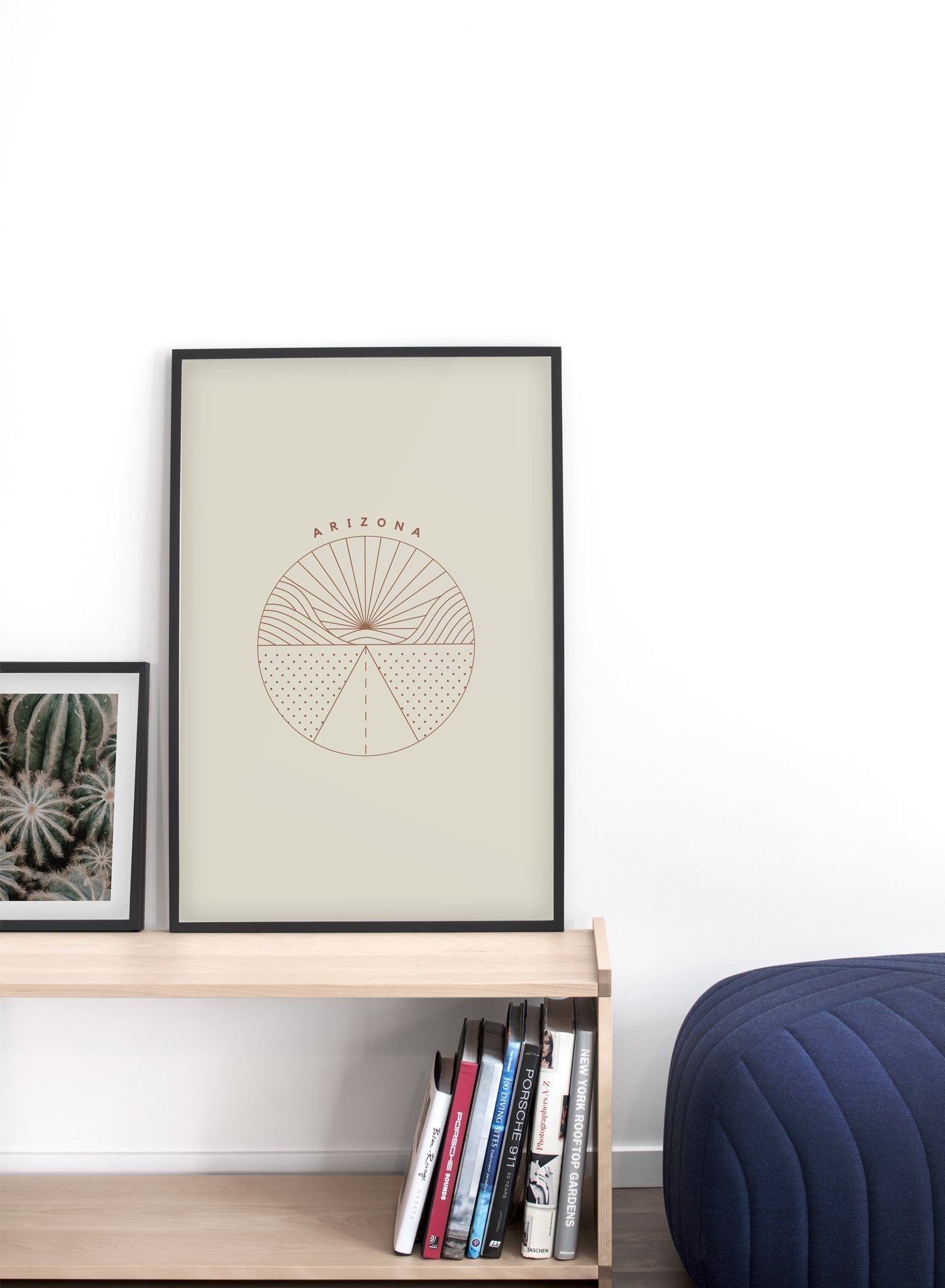Arizona modern minimalist abstract design poster by Opposite Wall - Living room