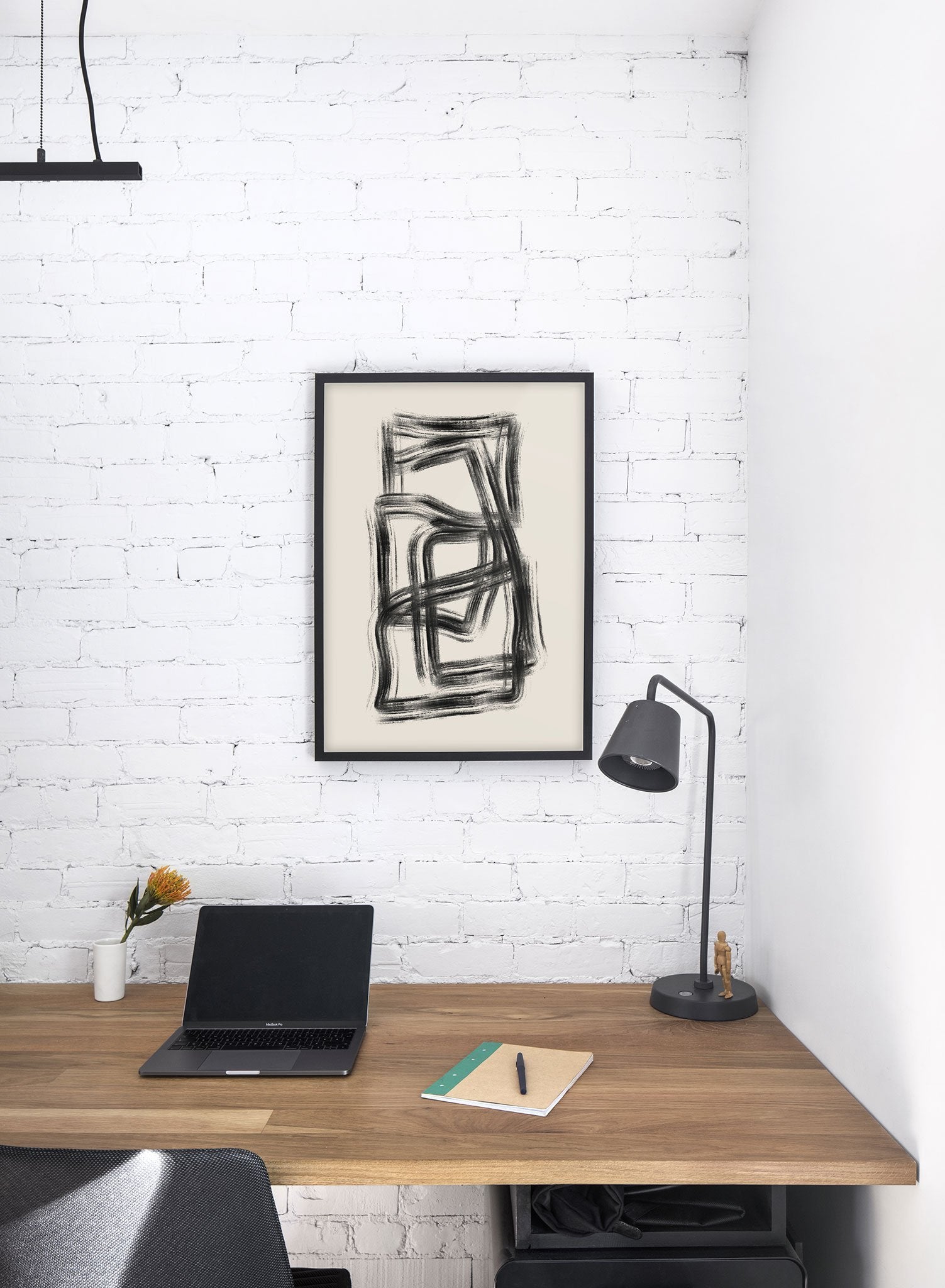 Modern minimalist poster by Opposite Wall with abstract design of Underground by Toffie Affichiste - Office Desk