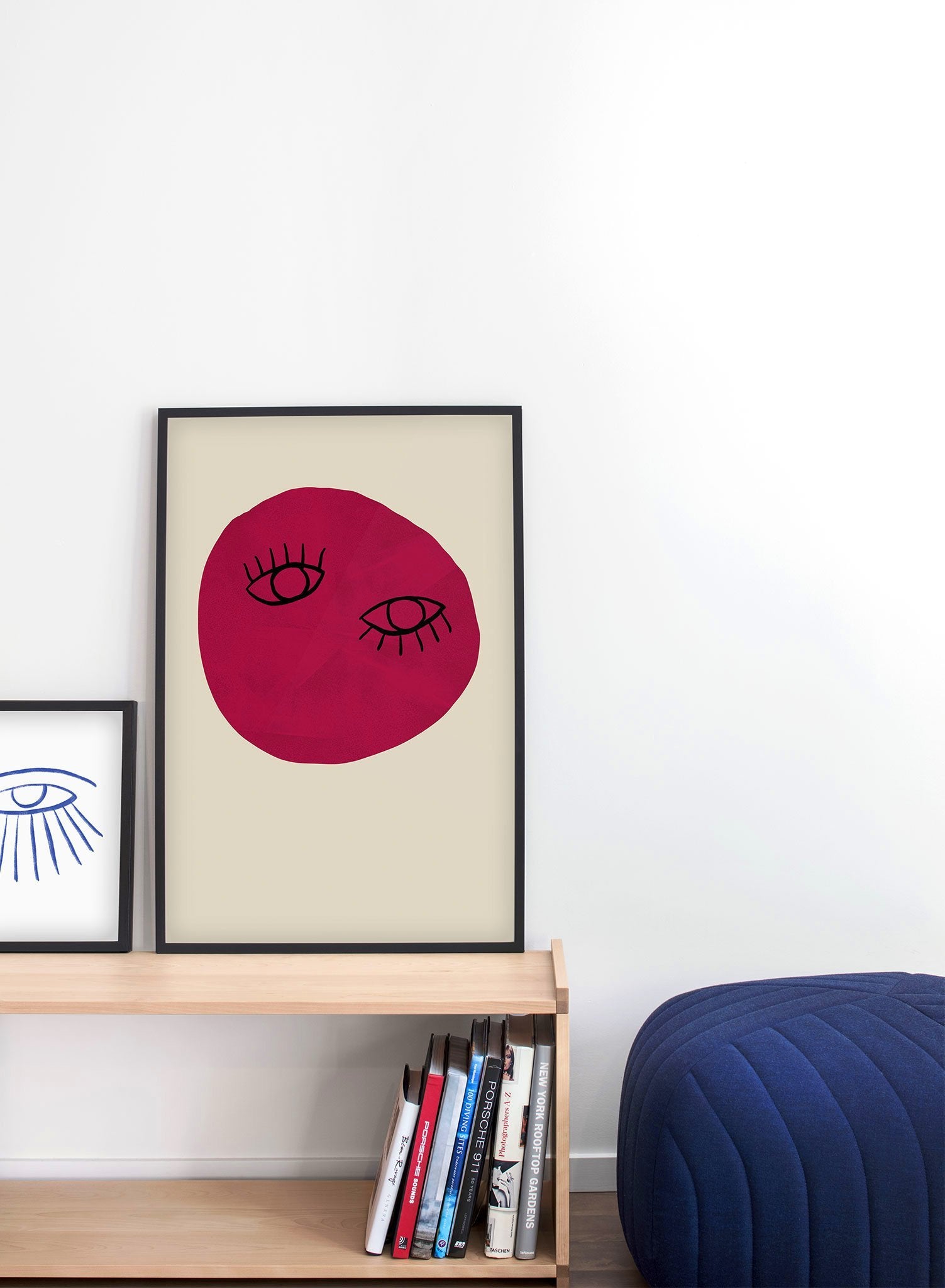 Modern minimalist poster by Opposite Wall with abstract design poster of Unconventional Beauty by Toffie Affichiste - Gallery Wall Duo - Living Room