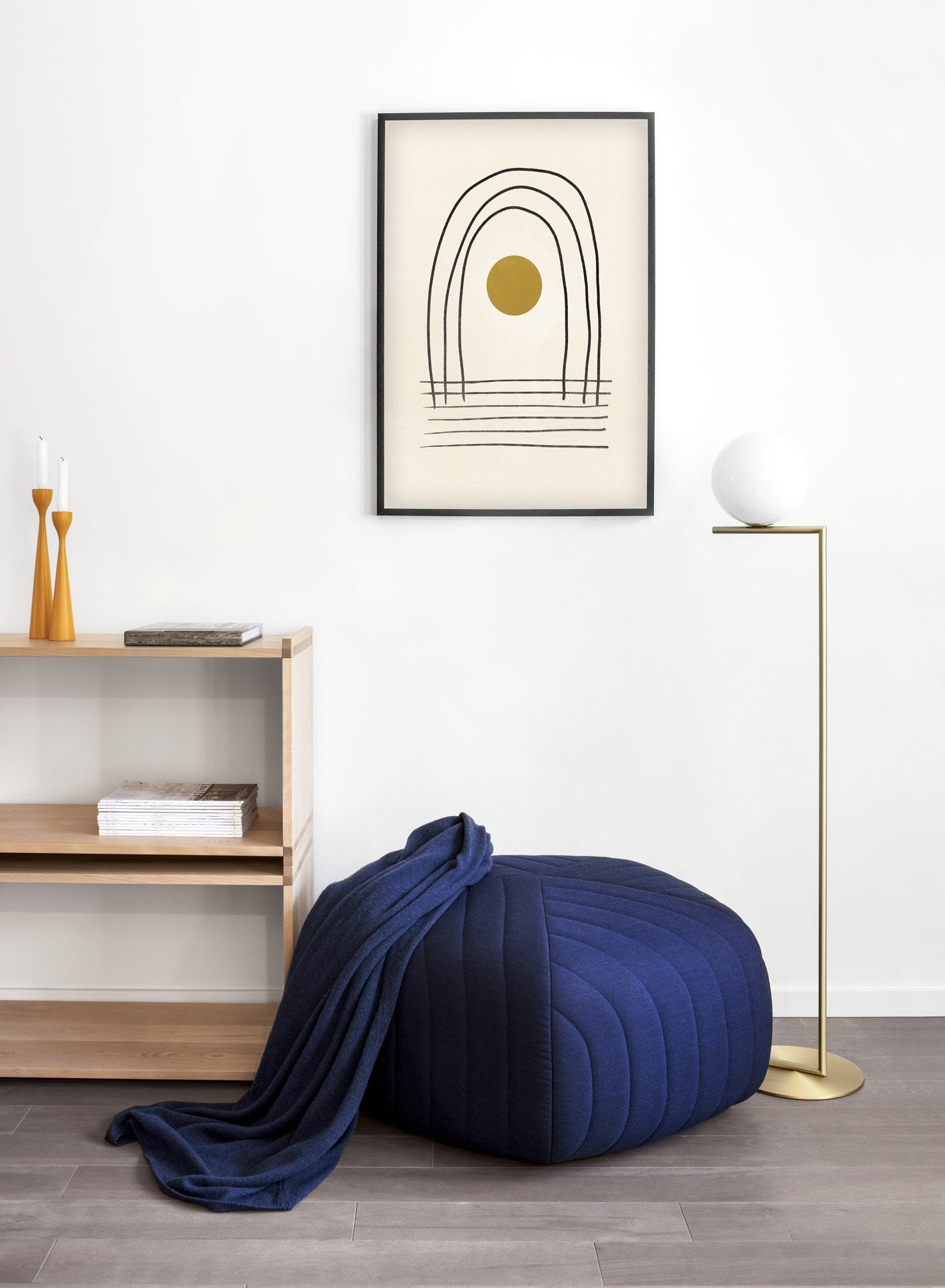 Modern minimalist poster by Opposite Wall with abstract design of Rainbow Room by Toffie Affichiste - Entryway