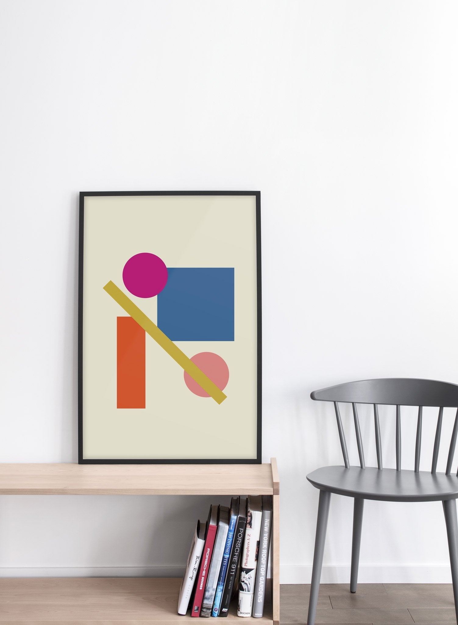 Modern minimalist poster by Opposite Wall with abstract design of Ladder by Toffie Affichiste - Entryway