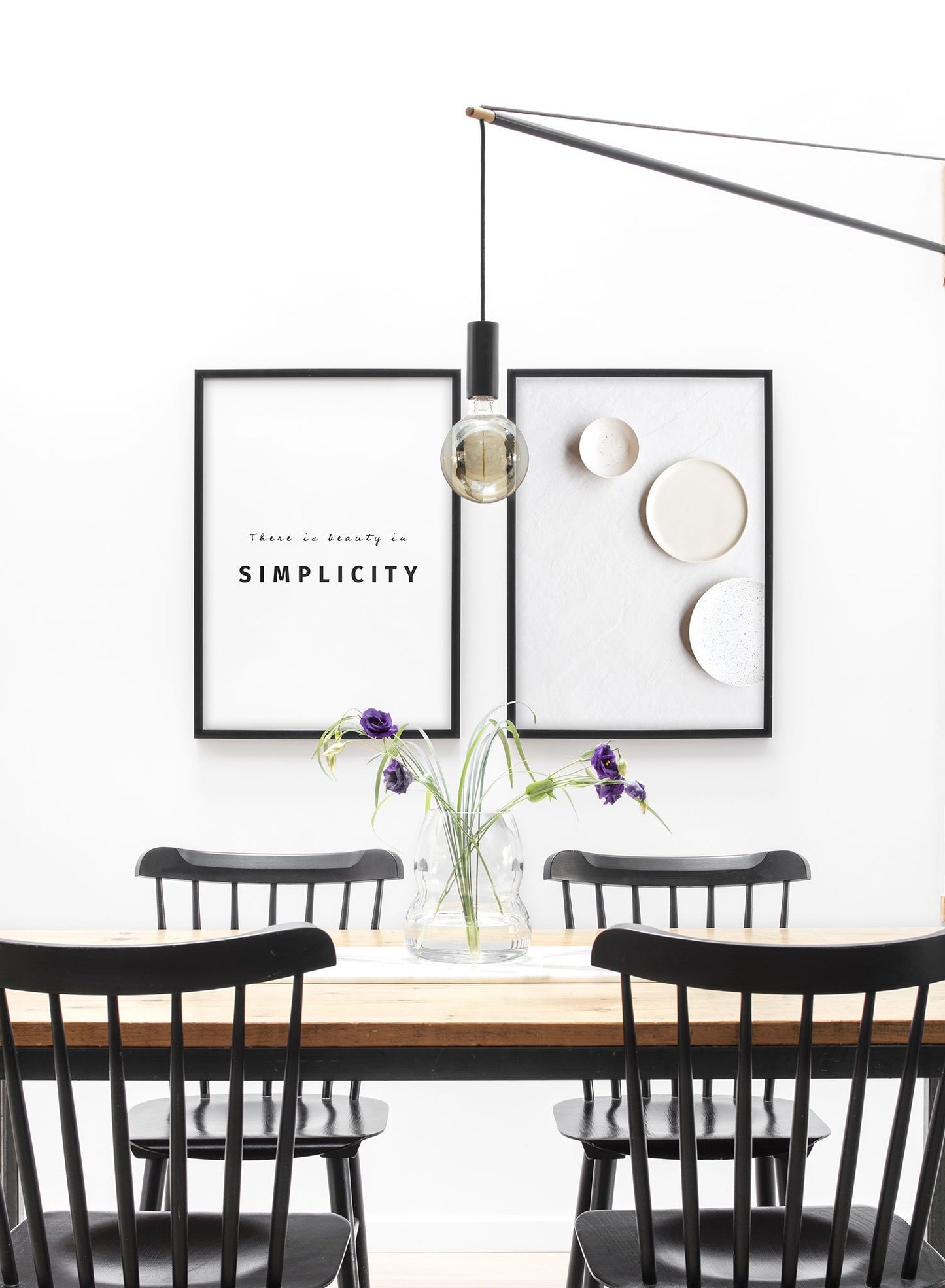 Modern minimalist poster by Opposite Wall with plates food photography - duo - dining room