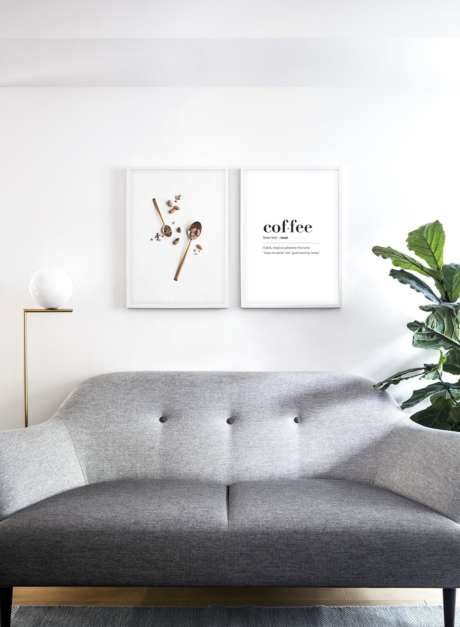 Modern minimalist poster by Opposite Wall with Cacao beans food photography - duo - living room