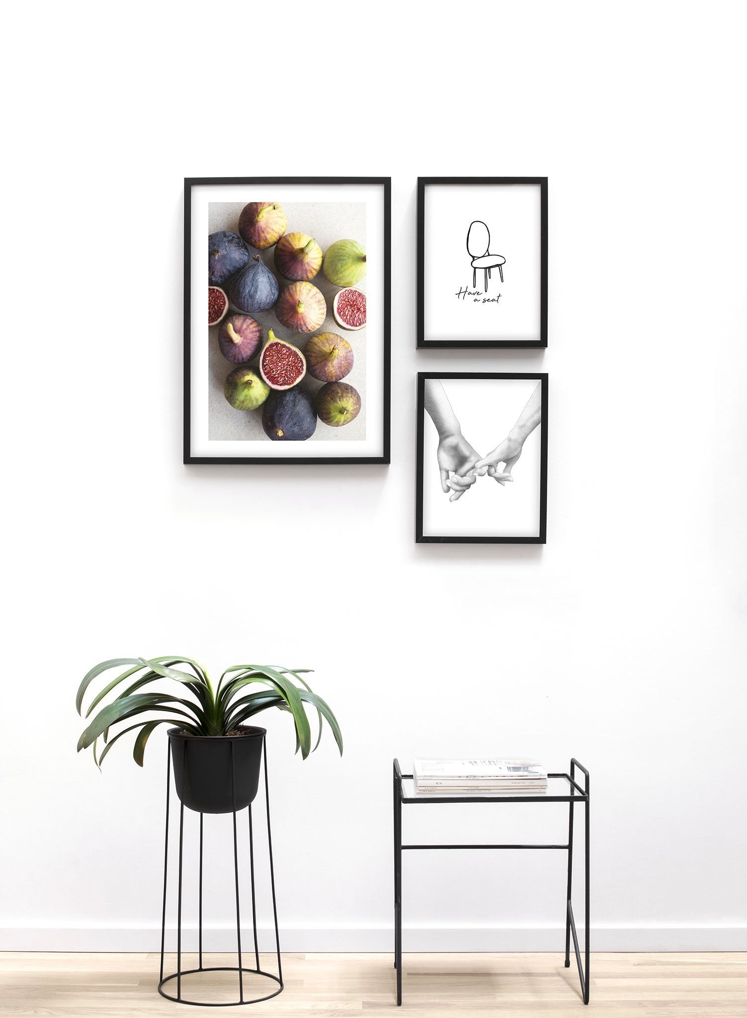 Modern minimalist poster by Opposite Wall with Ficus Carica food photography - trio - entryway