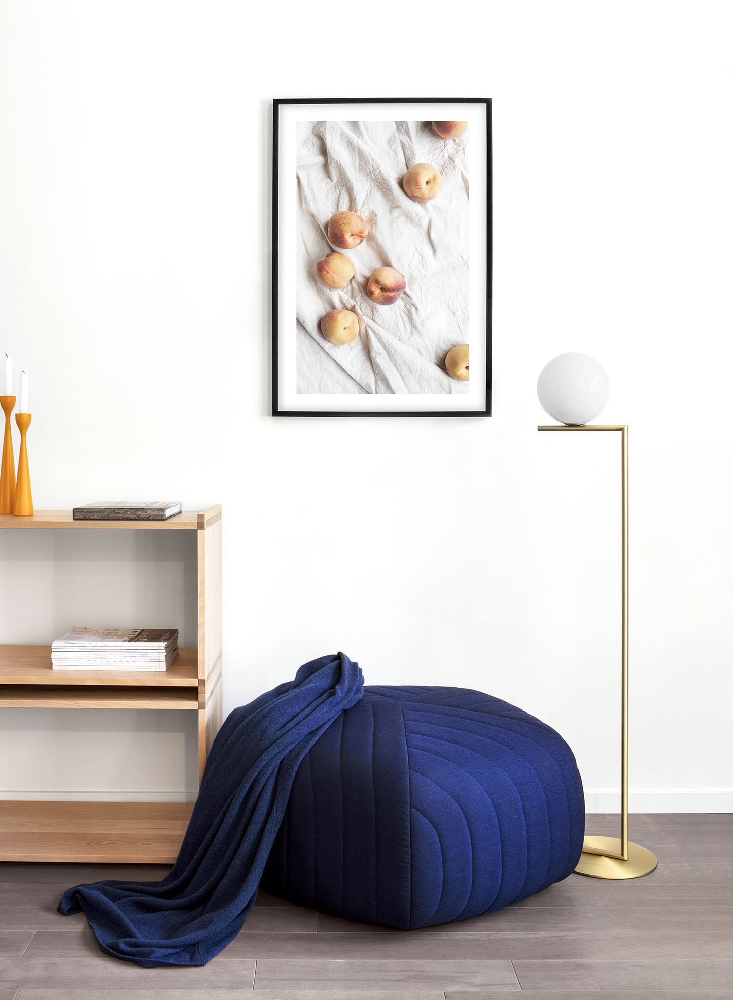 Modern minimalist poster by Opposite Wall with Just Peachy food photography - living room lifestyle