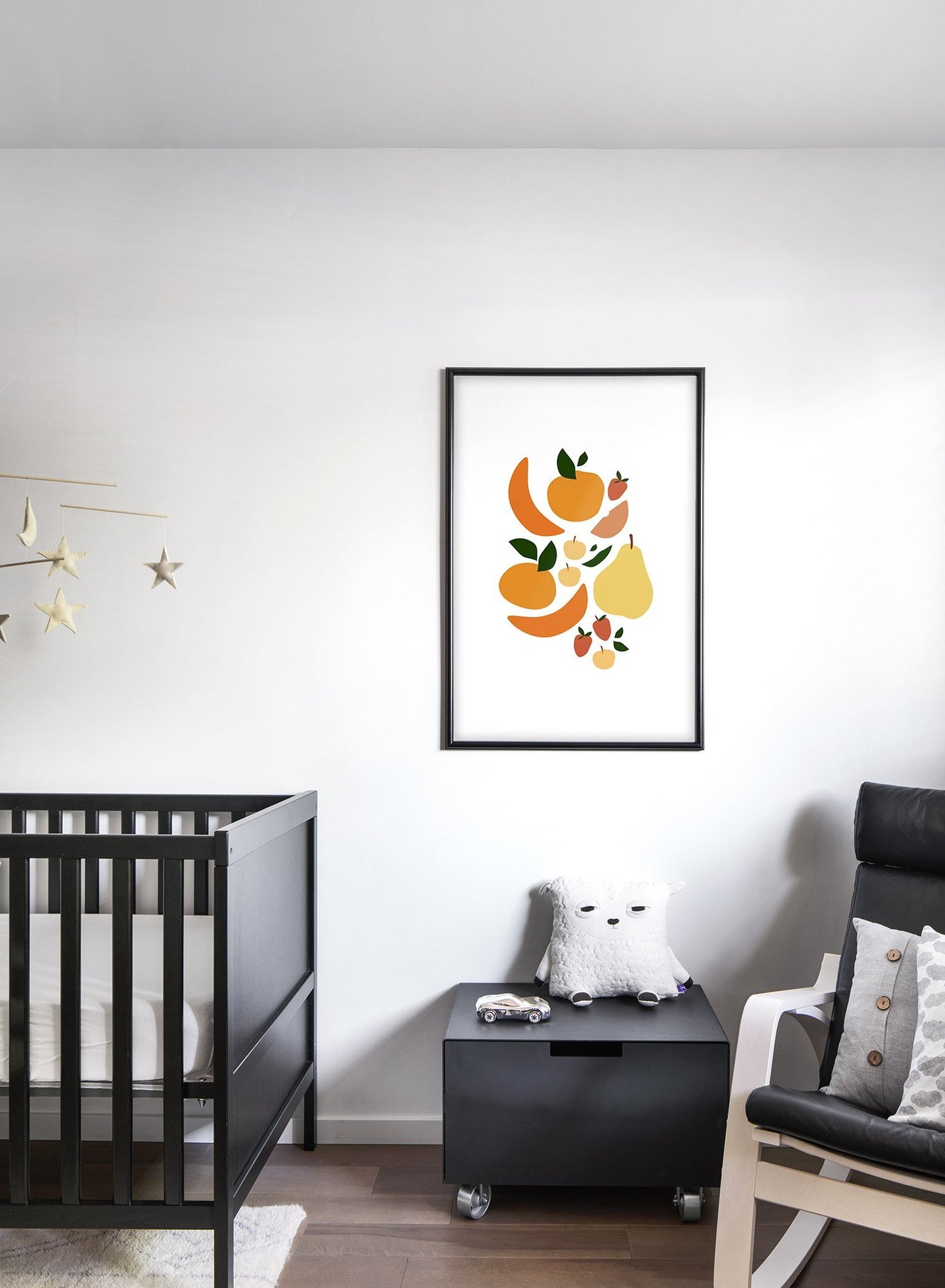 Modern minimalist poster by Opposite Wall with colourful illustration of Fruit Salad - kids bedroom lifestyle